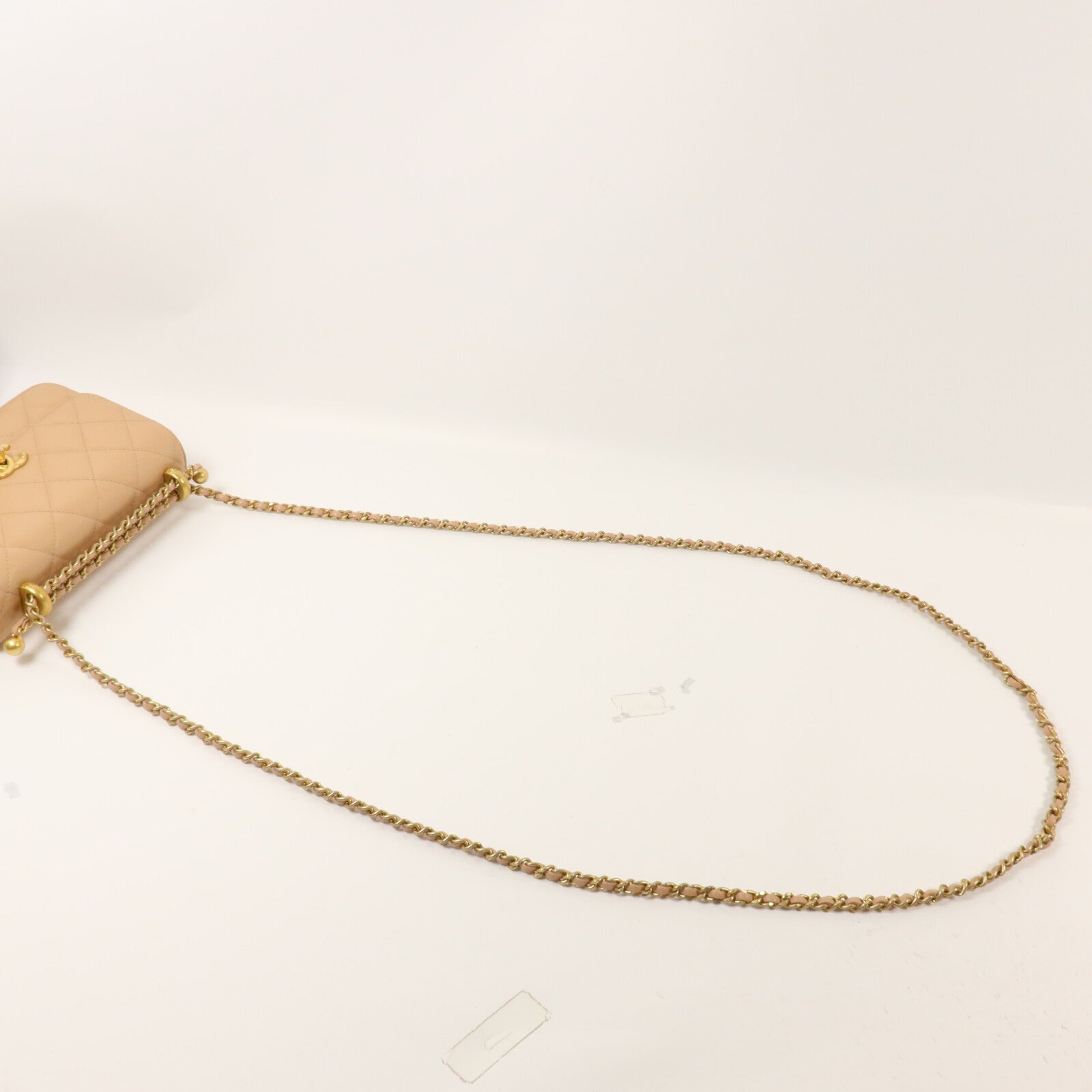 CHANEL 牛皮皮革Mini Flap Bag鏈帶肩背袋