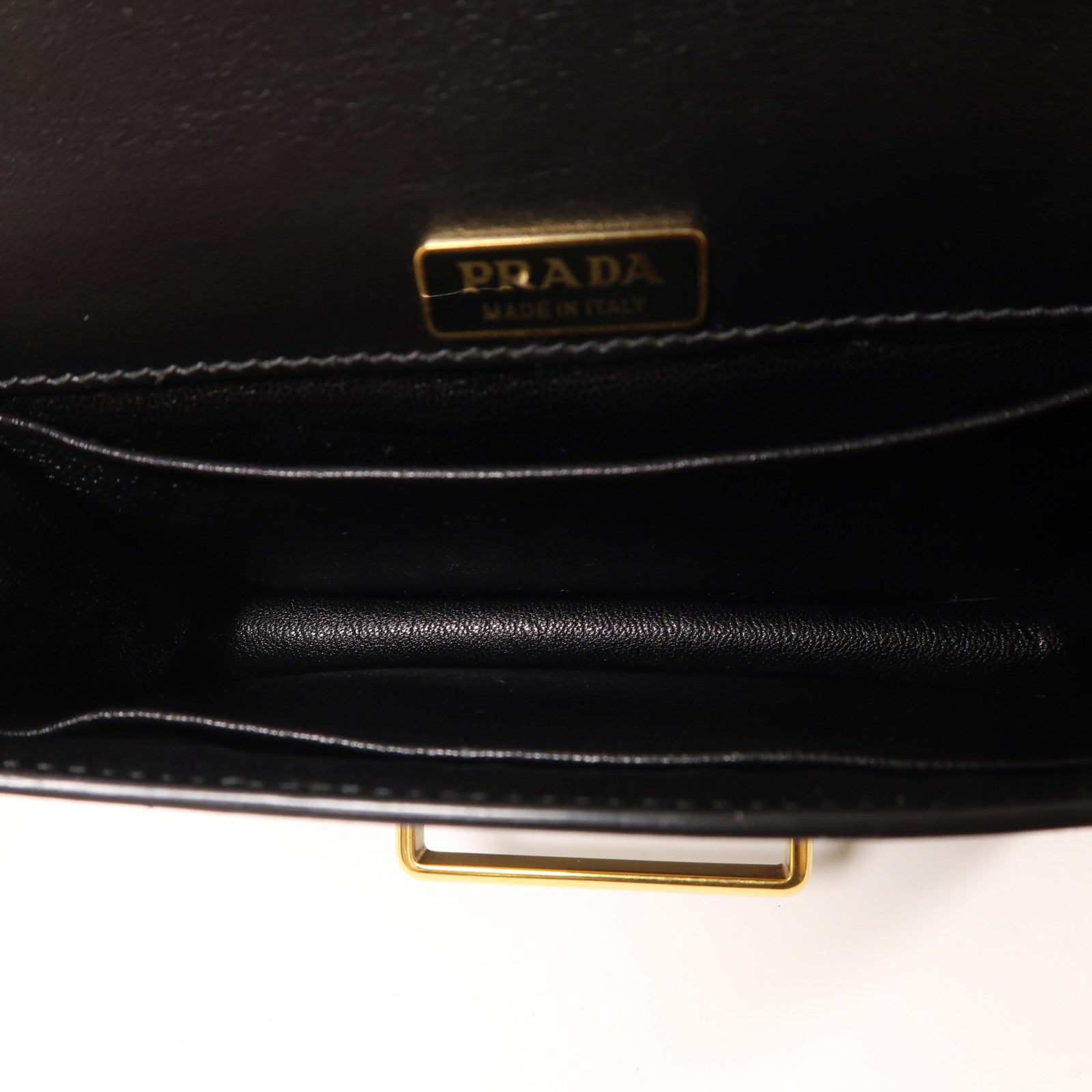 PRADA 【激減優惠】牛皮皮革Shoulder Bag金扣肩背袋