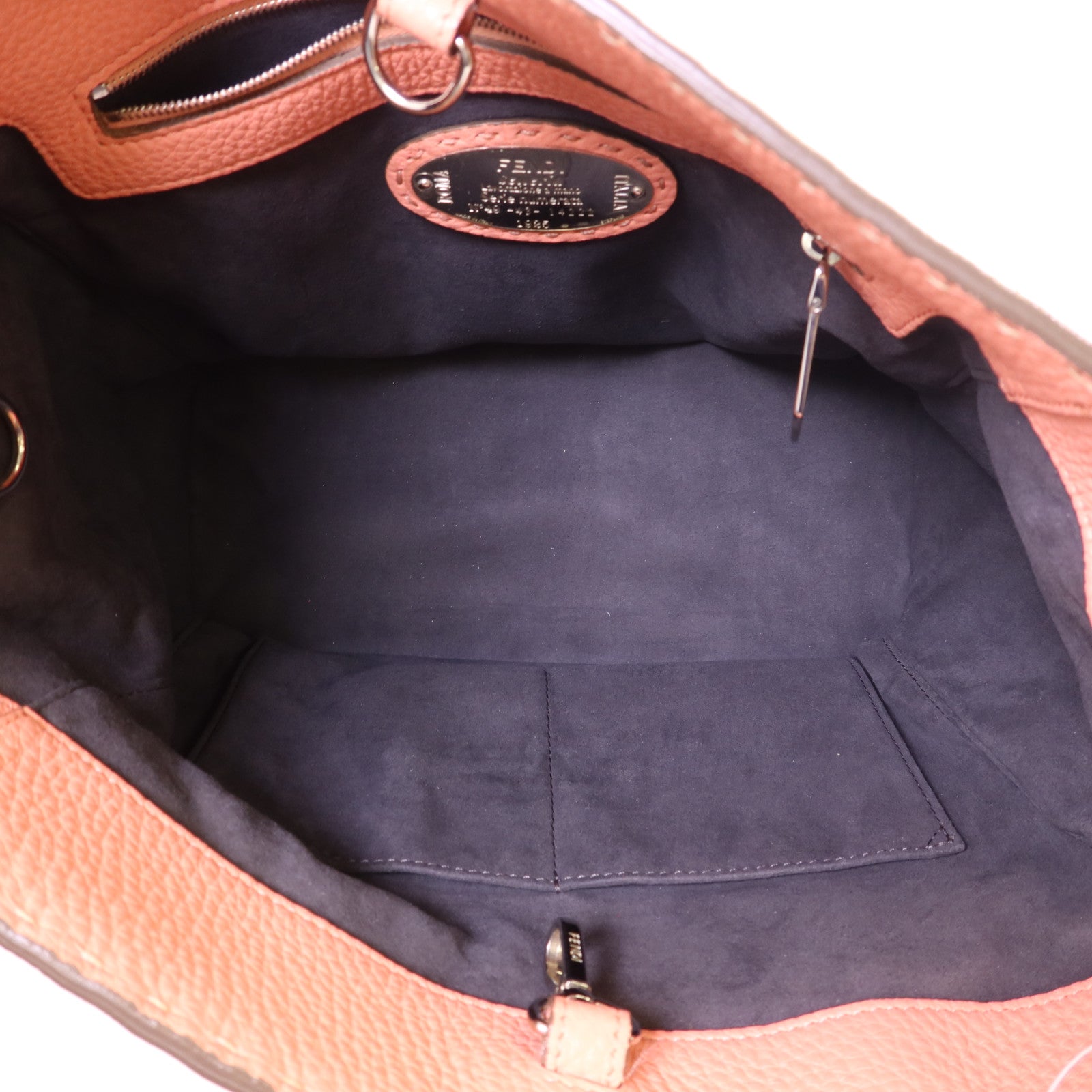 FENDI 牛皮皮革2 Way Shoulder Bag銀扣手挽肩背兩用袋