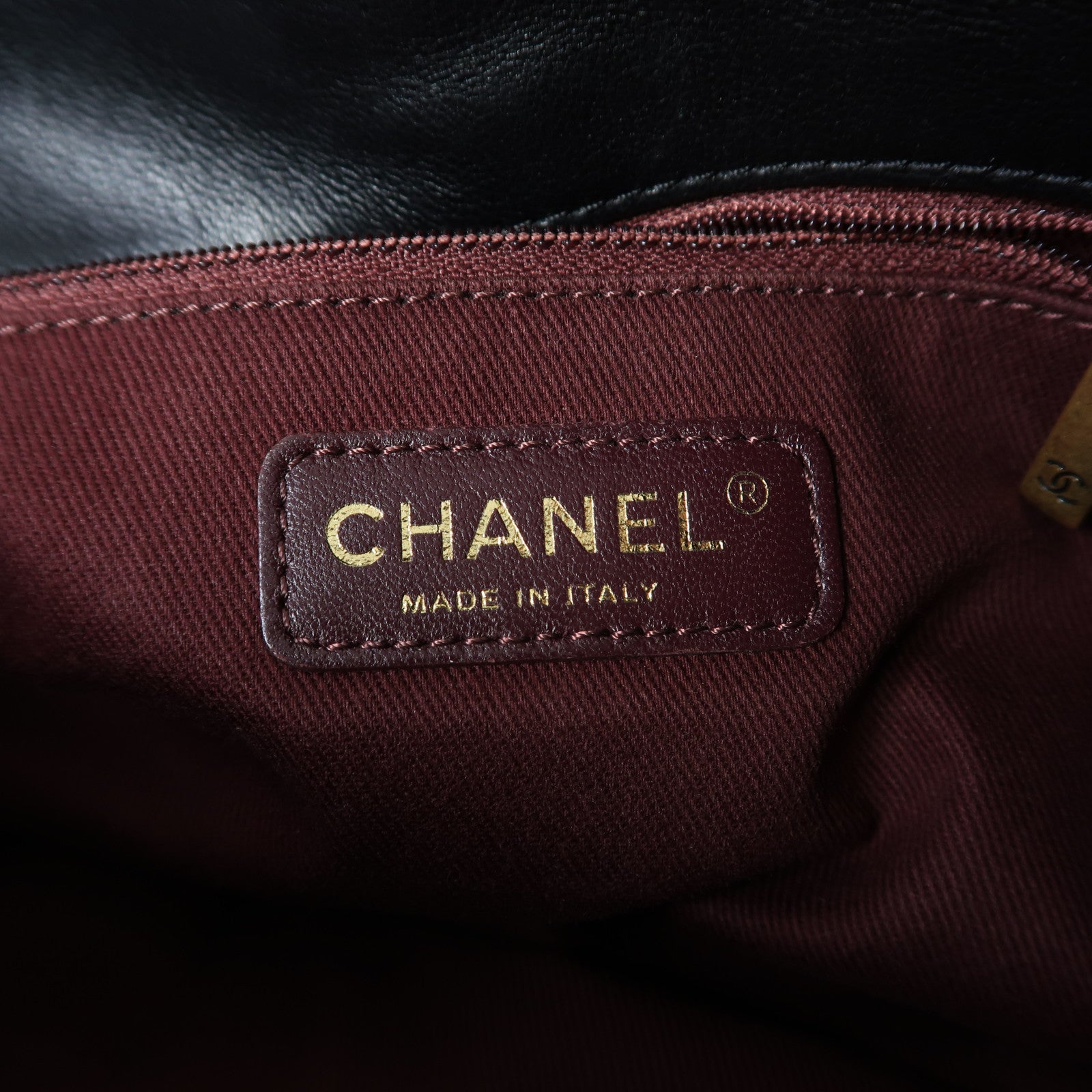CHANEL 菱格牛皮皮革Boston Bag金扣手挽肩背兩用袋黑色