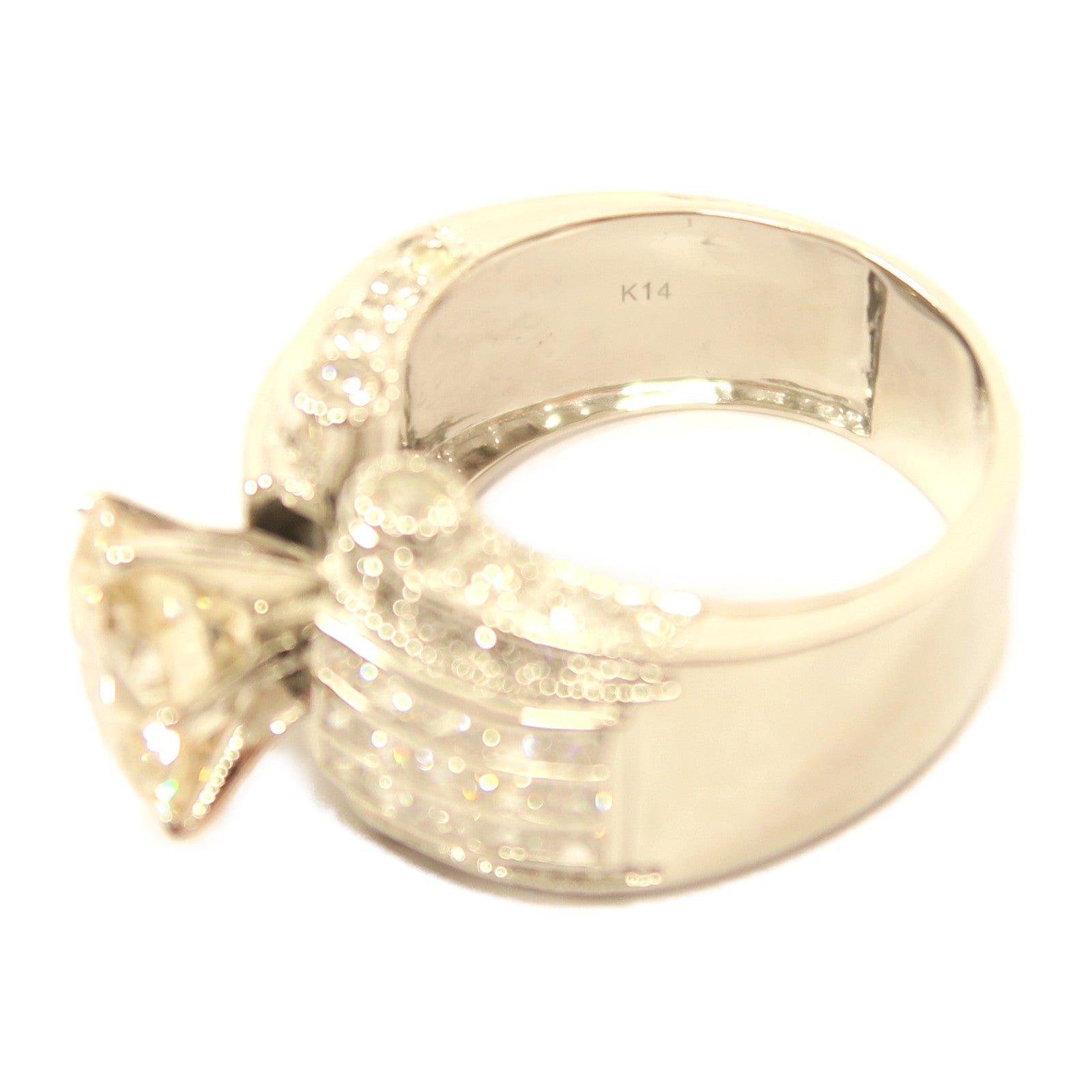 JEWELRY **【激減優惠】14K白金Diamond 9.9g 3.46ct鑽石戒指US#6.75