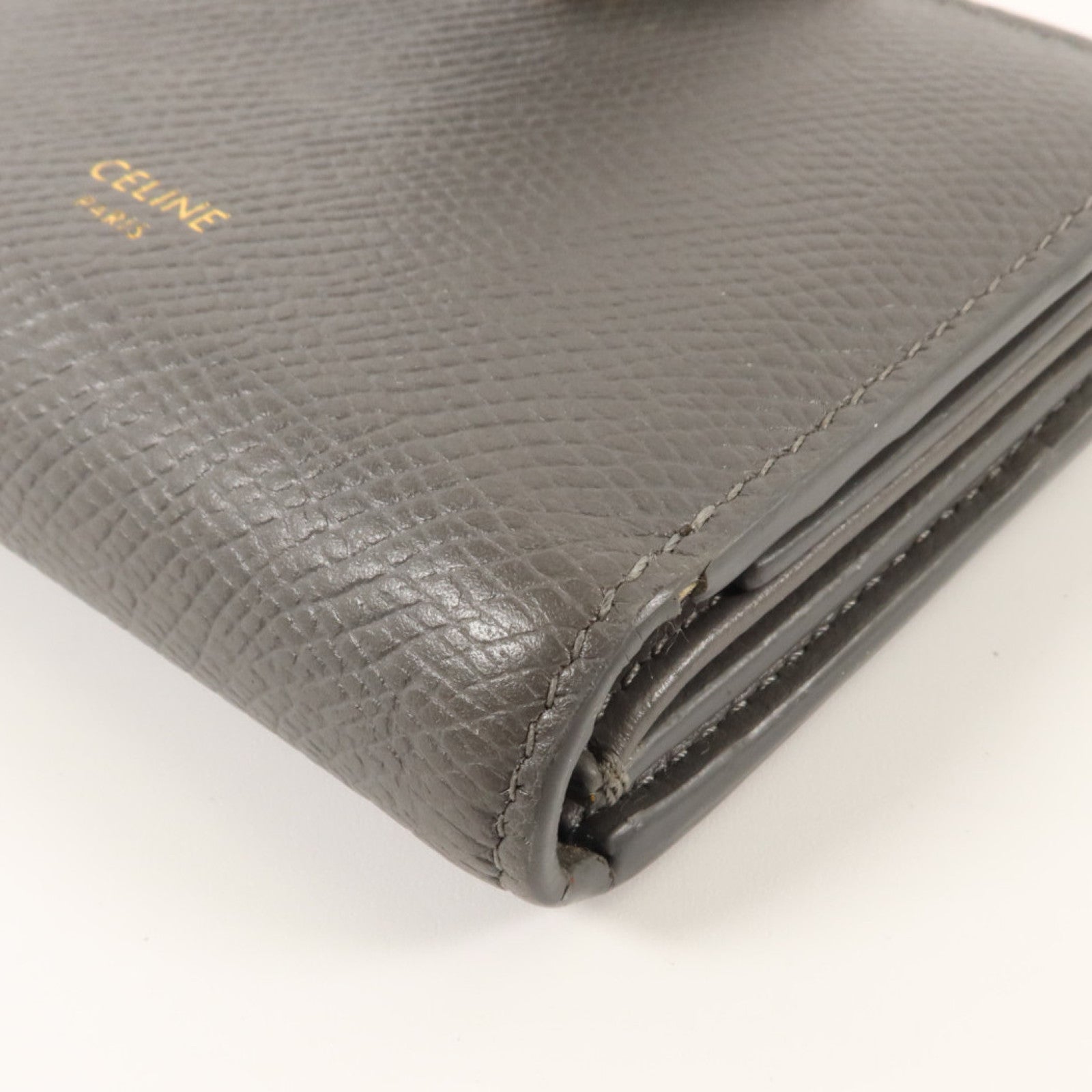 CELINE 牛皮皮革Small Strap Wallet金扣錢包