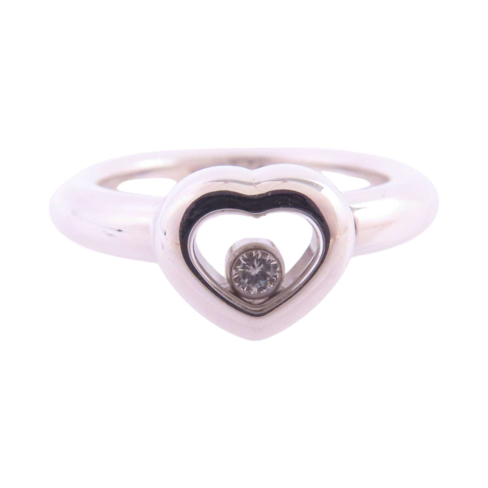 Chopard 18K白金/鑽石Happy Diamond Ring戒指US#5