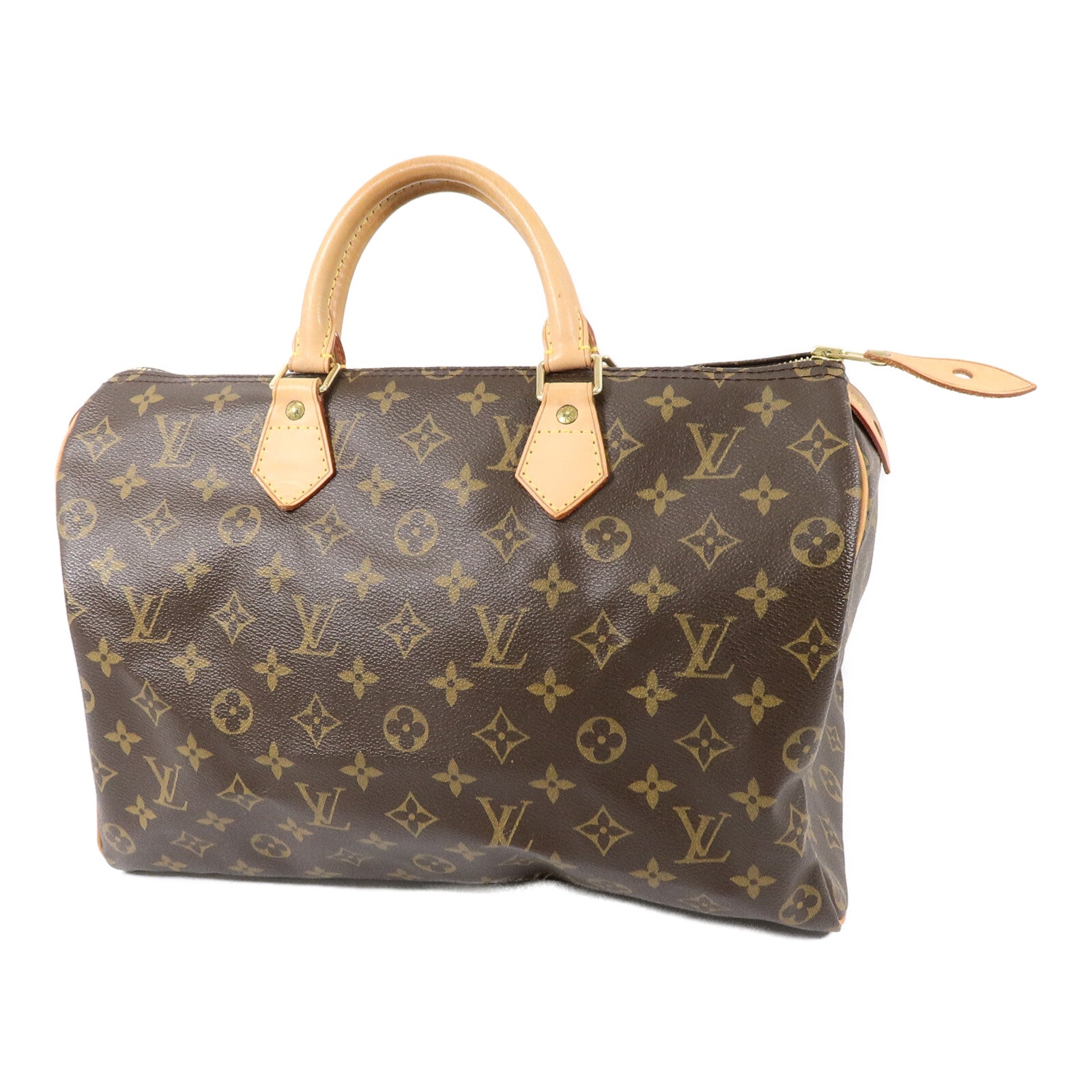 LOUIS VUITTON Monogram Speedy 35金扣手挽袋
