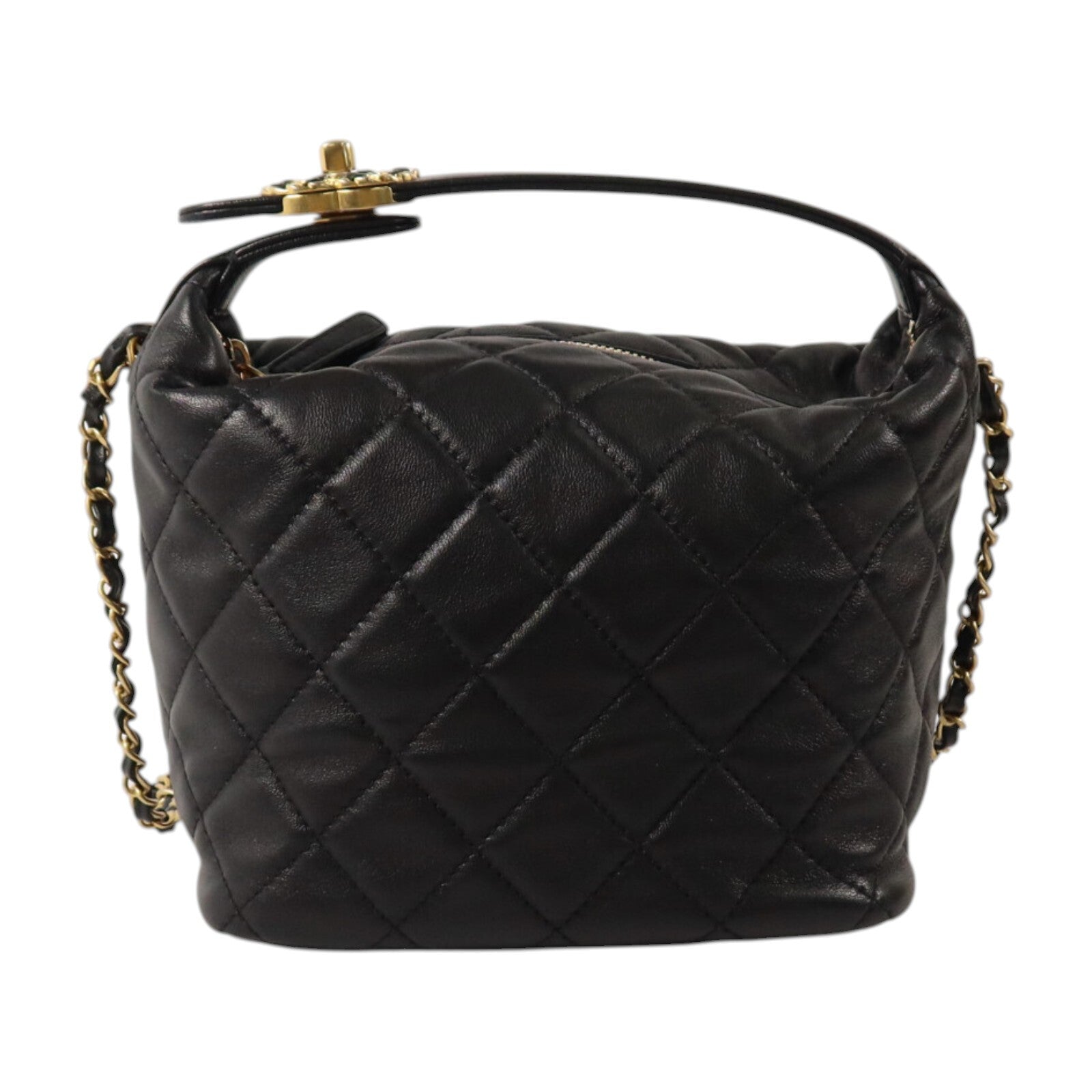 CHANEL 羊皮皮革Small Hobo金扣手挽肩背兩用袋