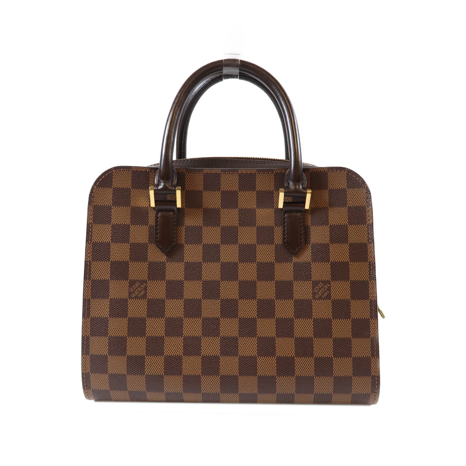 LOUIS VUITTON Damier Triana金扣手挽袋啡色