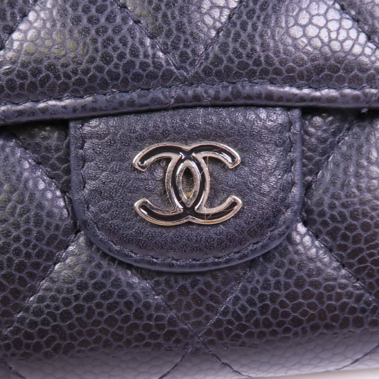 CHANEL 牛皮皮革Card/Coin Case銀扣零錢包/卡片套