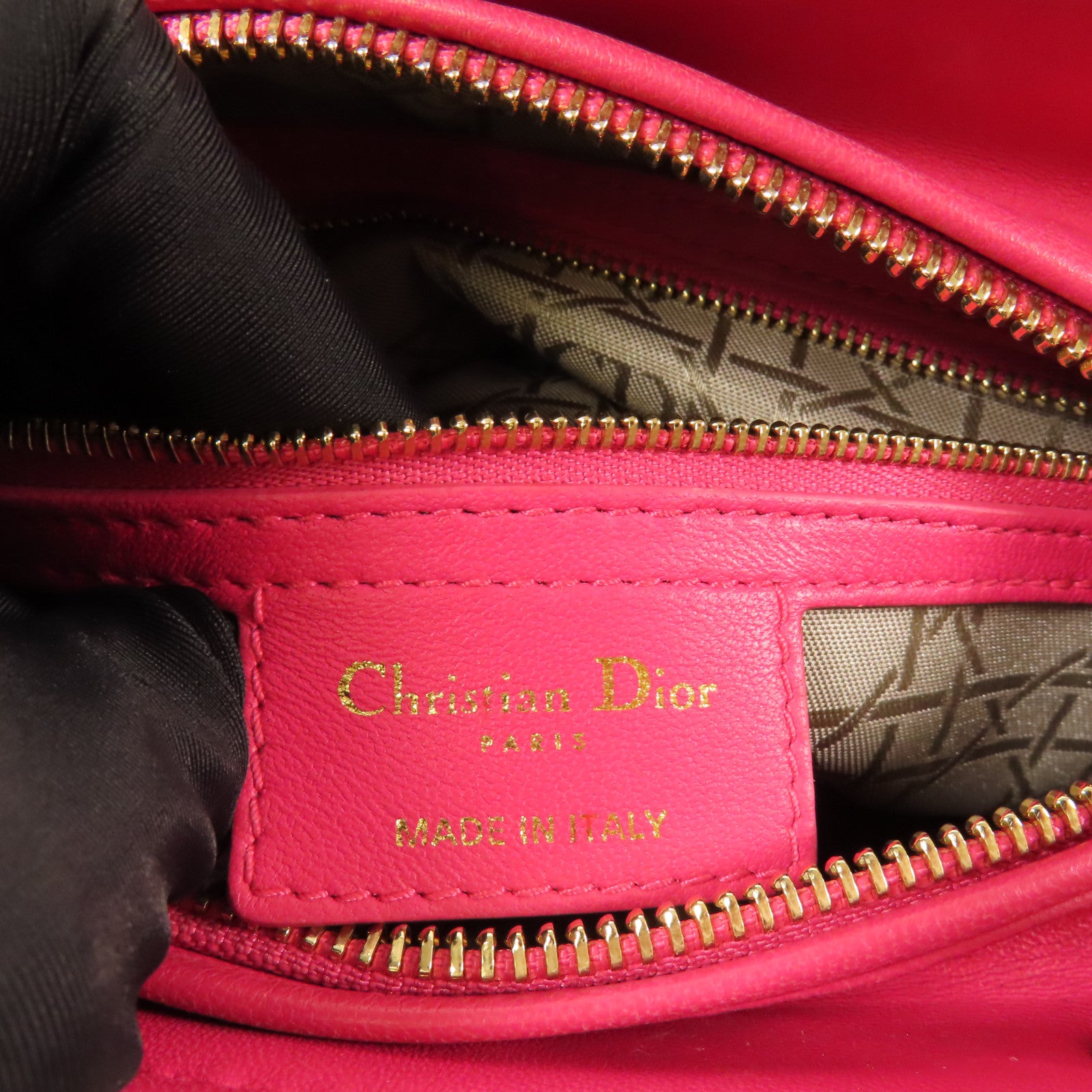 Dior 羊皮皮革Lady Dior金扣手挽肩背兩用袋