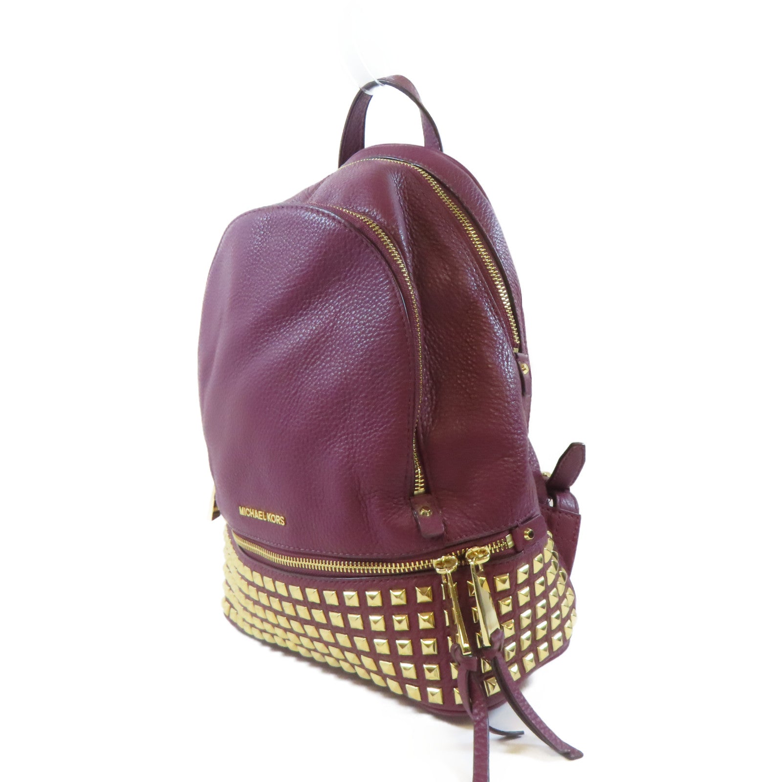 Michael Kors 【激減優惠】牛皮皮革Backpack金扣背包紫色