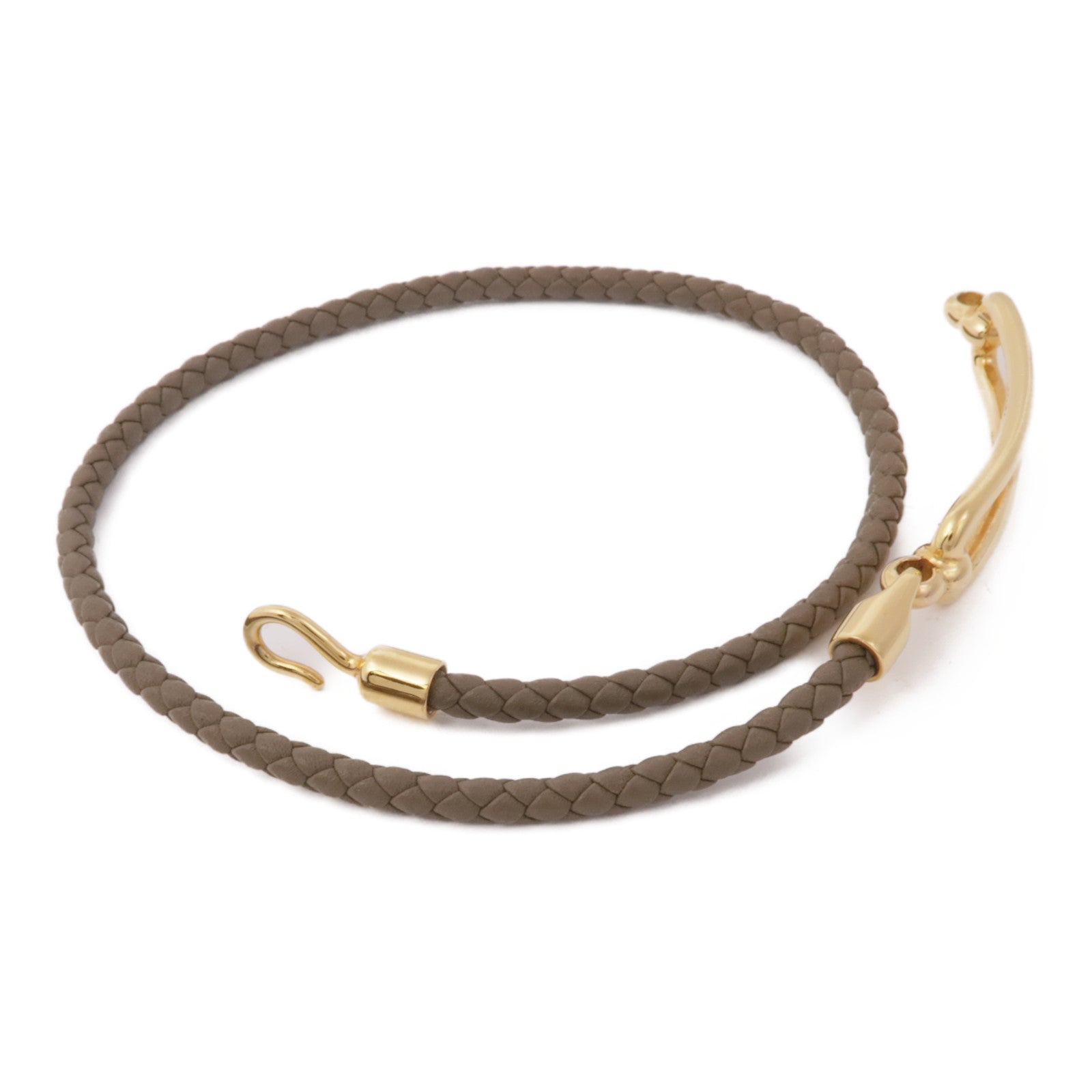 HERMES Swift皮革Roulis Double Tour Bracelet金扣手鏈
