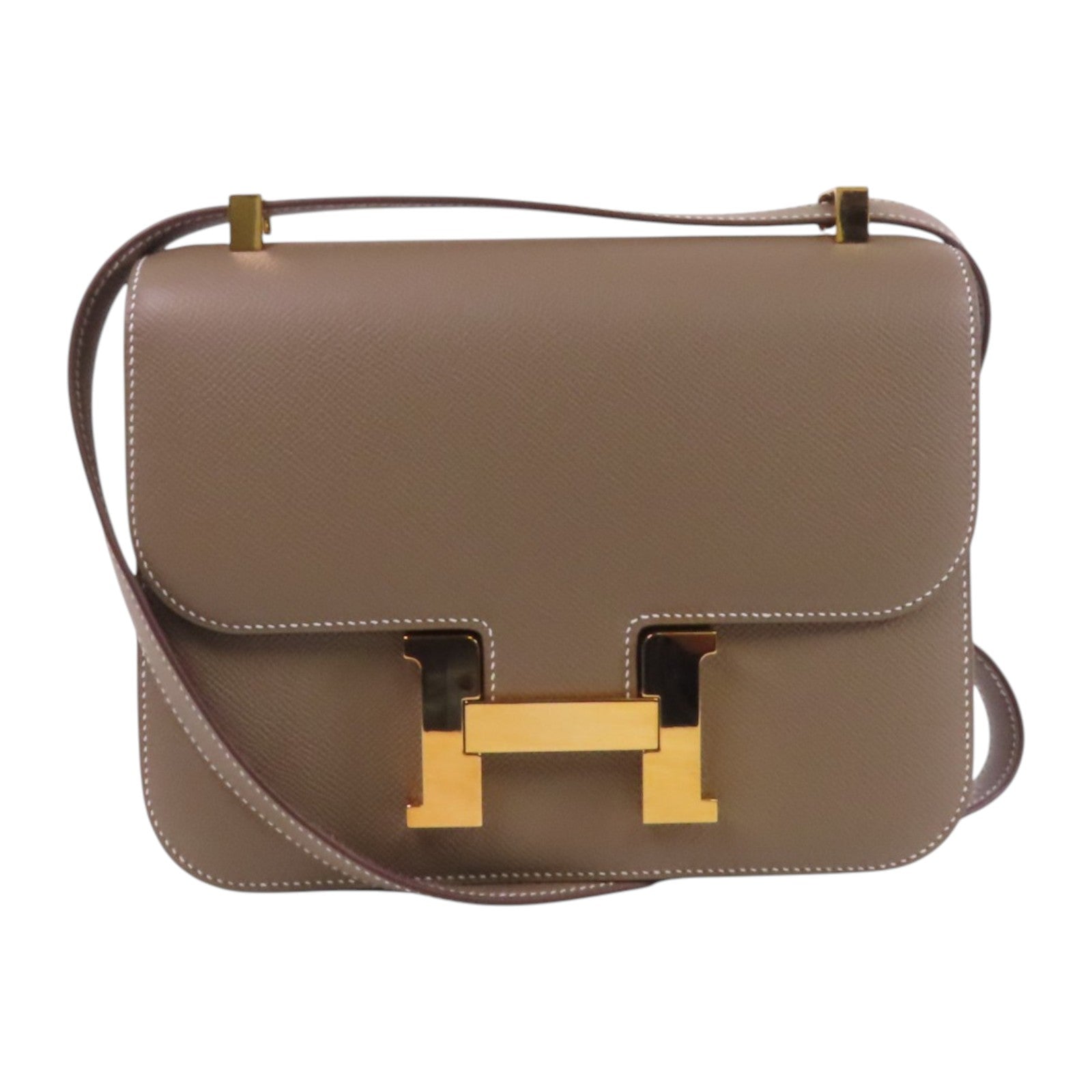 HERMES Epsom皮革Constance 24金扣肩背袋