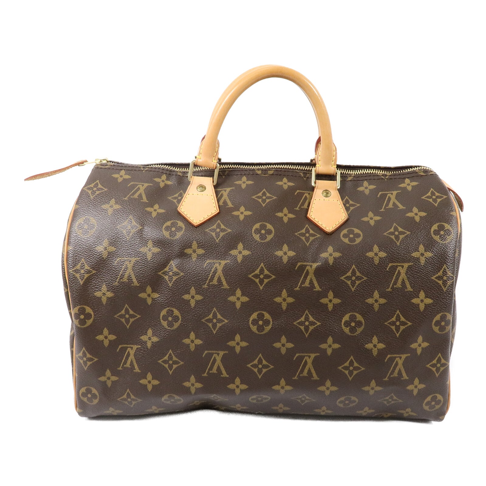 LOUIS VUITTON Monogram Speedy 35金扣手挽袋