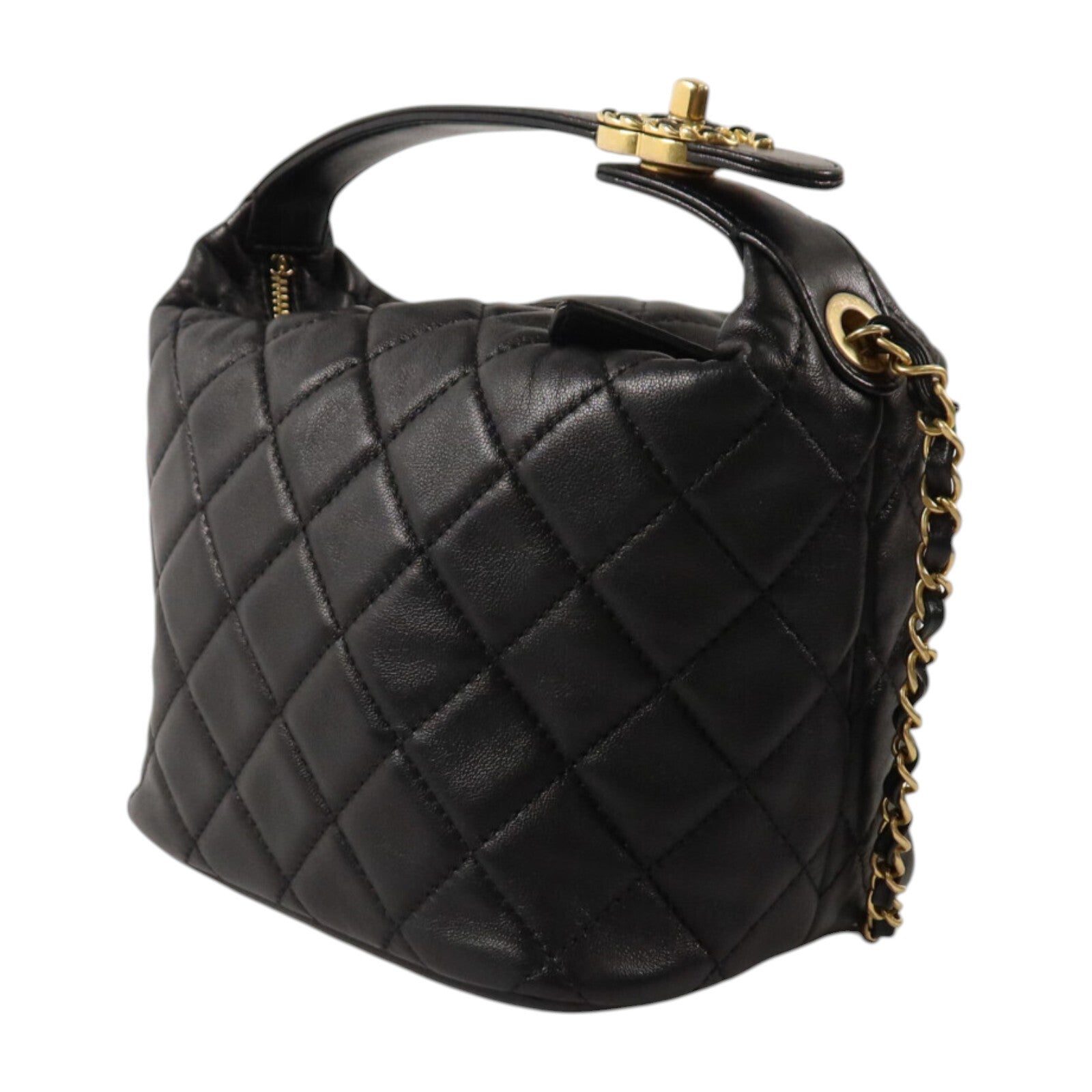 CHANEL 羊皮皮革Small Hobo金扣手挽肩背兩用袋