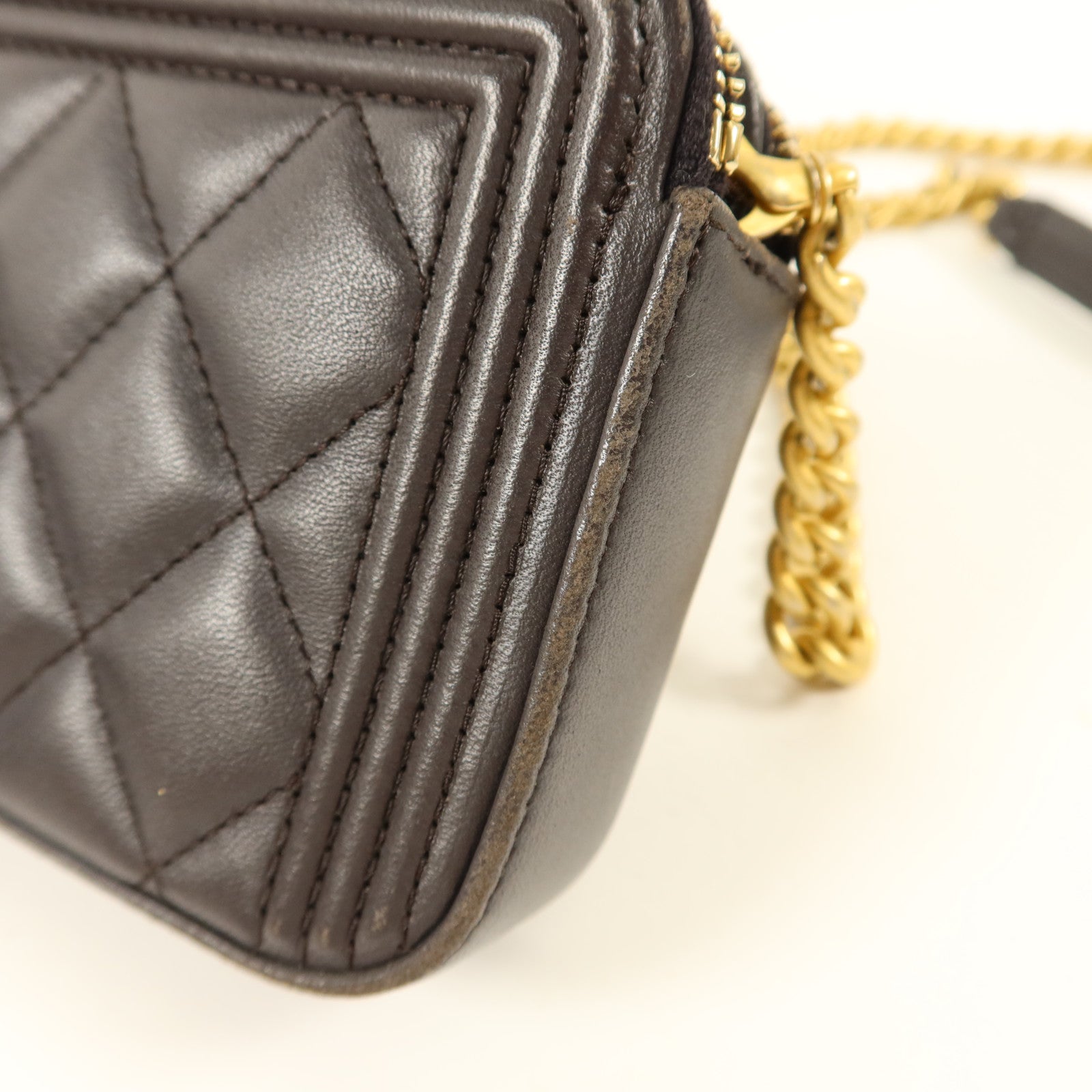 CHANEL 羊皮皮革Chain Shoulder Bag鏈帶肩背袋
