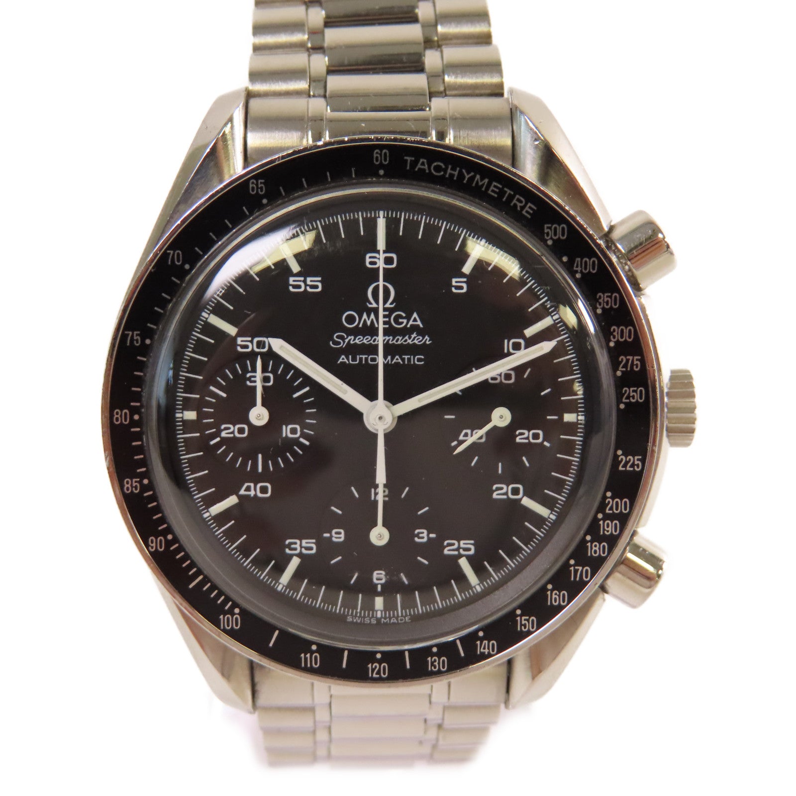 OMEGA Speedmaster Watch不鏽鋼自動機芯手錶黑色/銀色