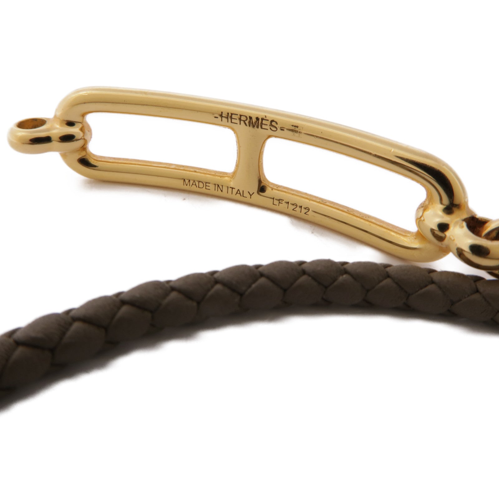 HERMES Swift皮革Roulis Double Tour Bracelet金扣手鏈