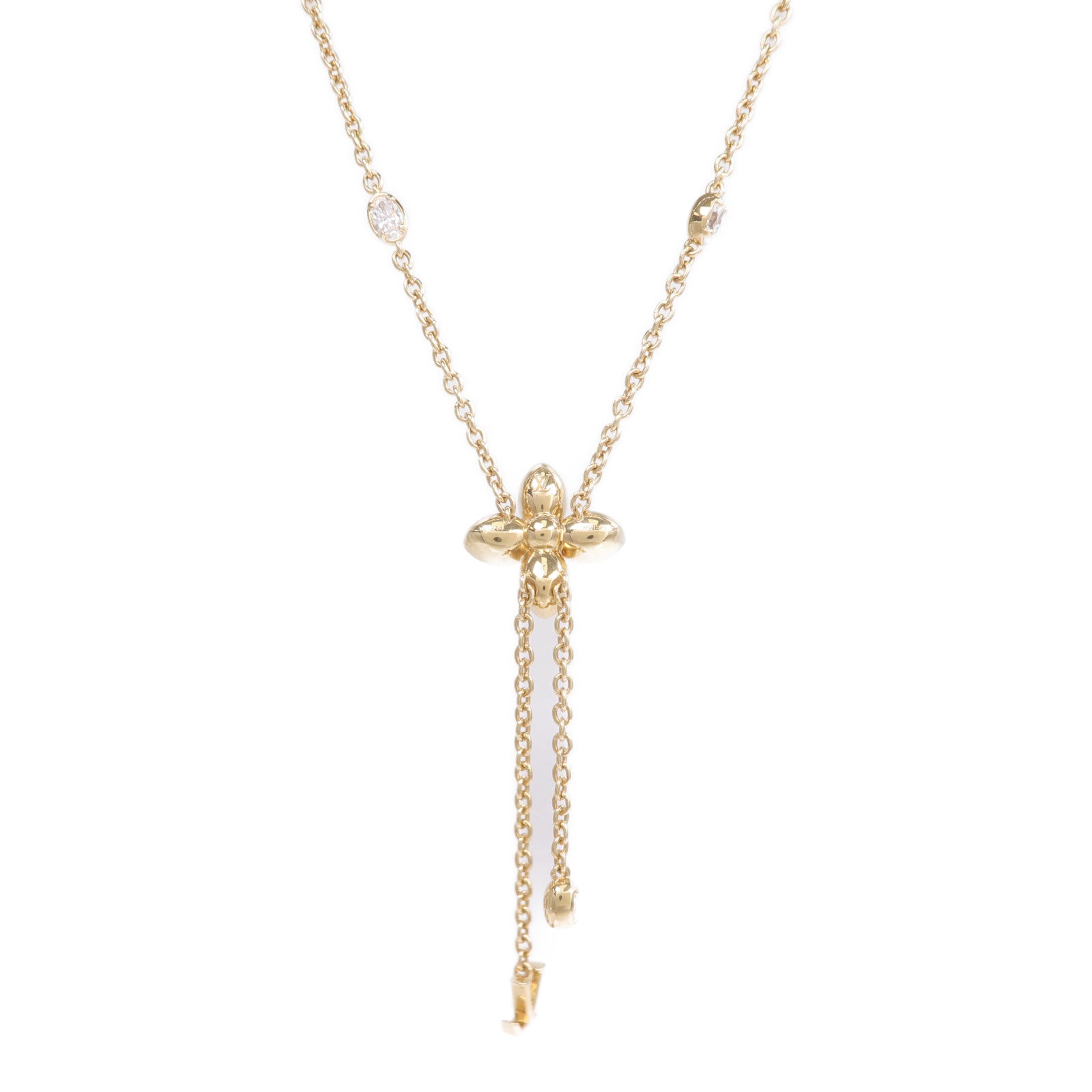 LOUIS VUITTON 金屬/水晶Dazzle Necklace金扣手鏈