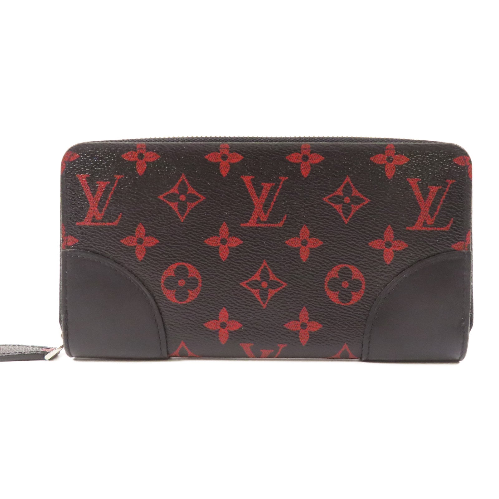 LOUIS VUITTON Monogram Anfra Rouge Zipper Long Wallet銀扣長錢包