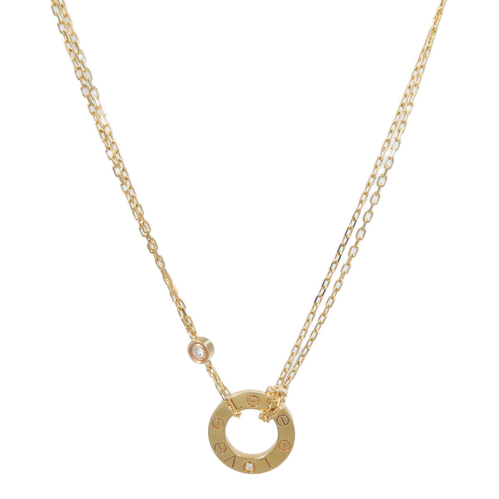 CARTIER 18K玫瑰金Love Necklace項鍊