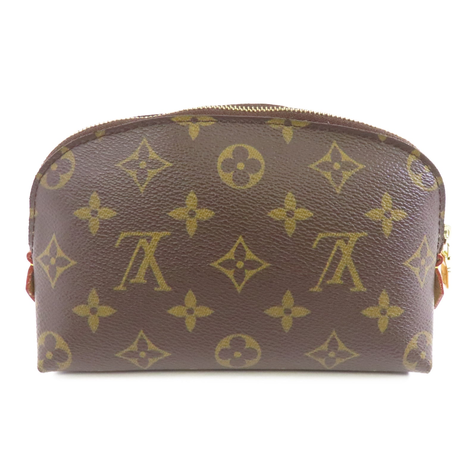 LOUIS VUITTON Monogram Pouch金扣化妝袋啡色