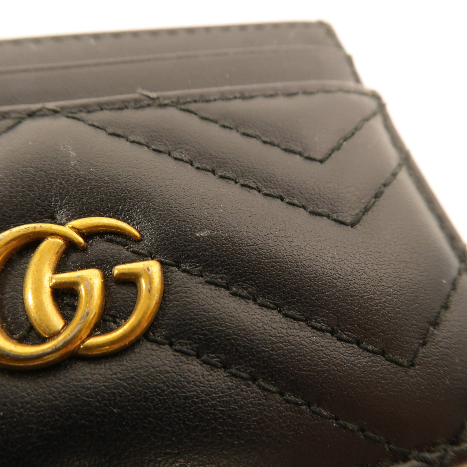 GUCCI 牛皮皮革GG Marmont Card Case卡片套