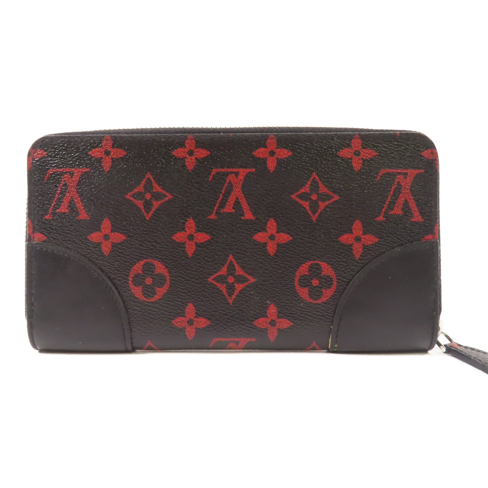 LOUIS VUITTON Monogram Anfra Rouge Zipper Long Wallet銀扣長錢包