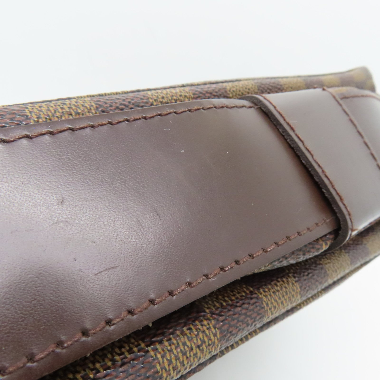 LOUIS VUITTON Damier Naviglio金扣肩背袋啡色