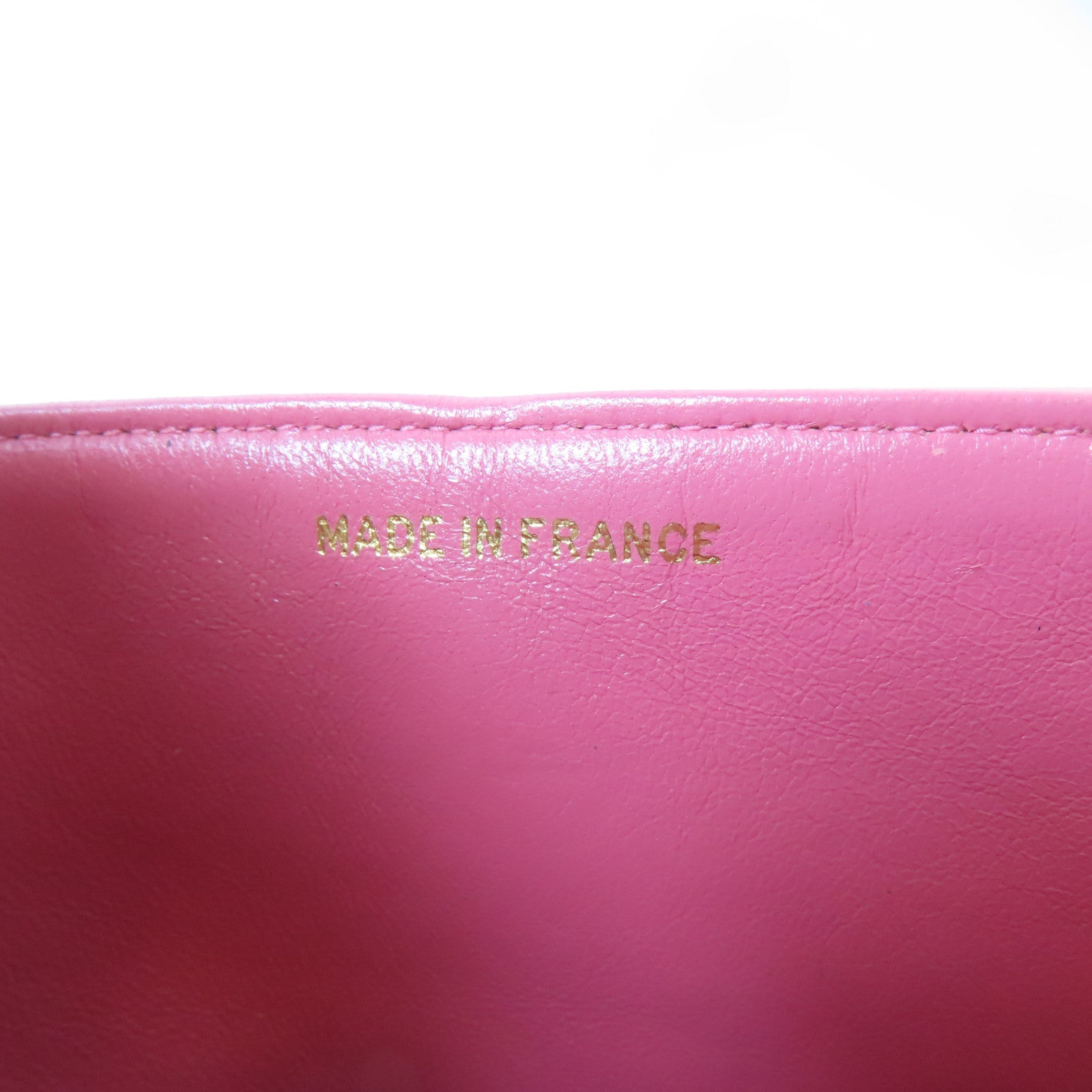CHANEL 菱格羊皮皮革Chain Shoulder Bag金扣鏈帶肩背袋粉紅色