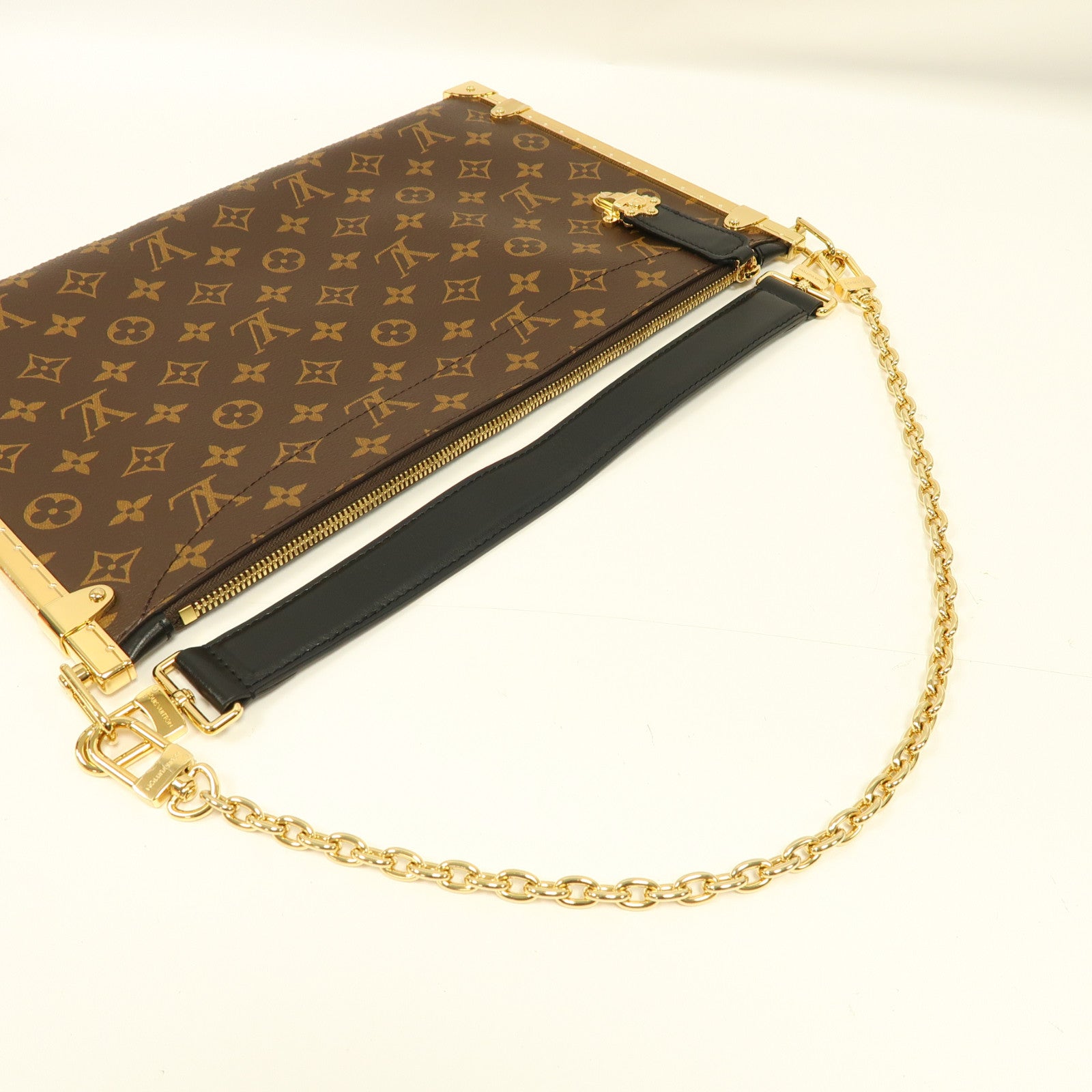 LOUIS VUITTON 【激減優惠】Monogram Lucky Trunk金扣肩背袋啡色