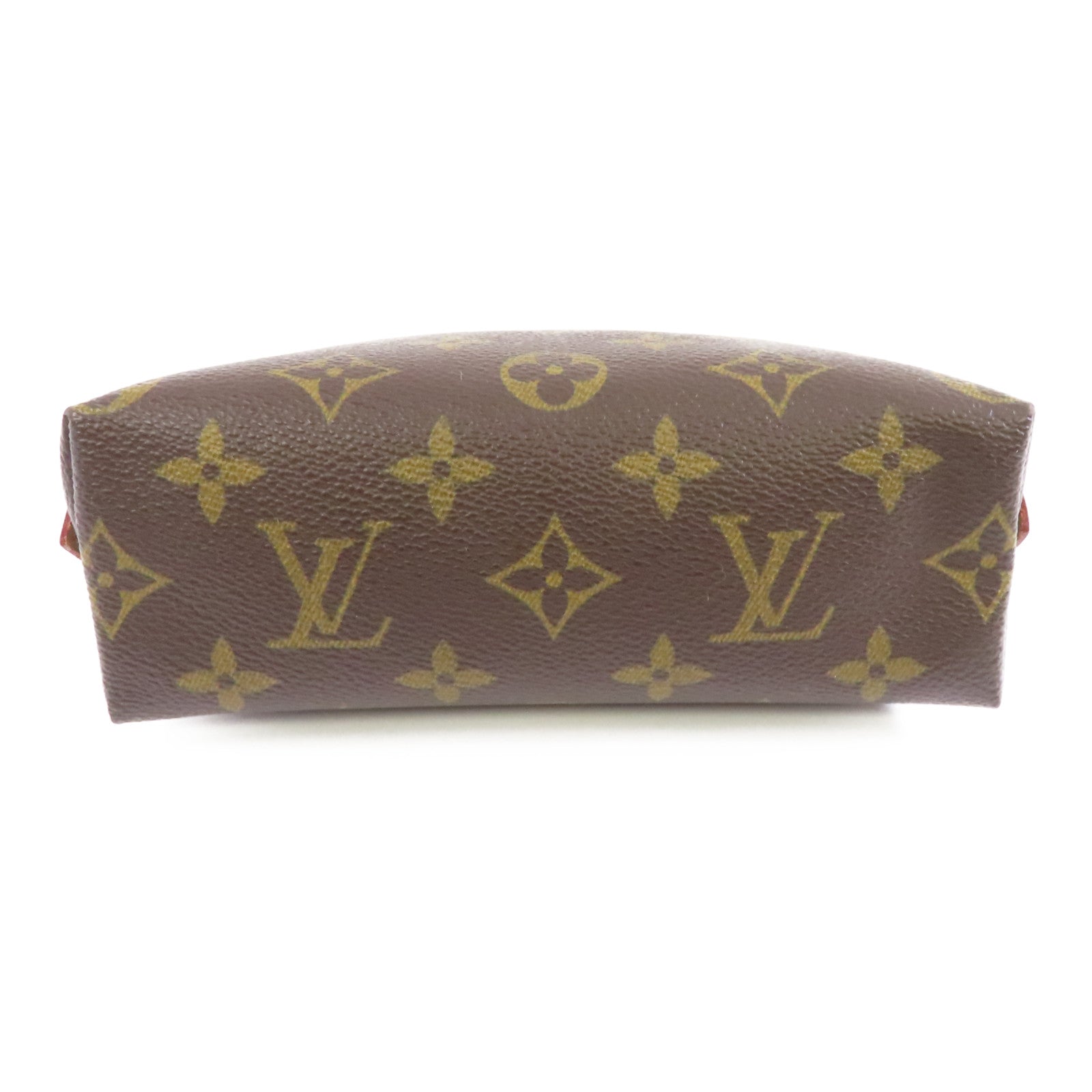 LOUIS VUITTON Monogram Pouch金扣化妝袋啡色