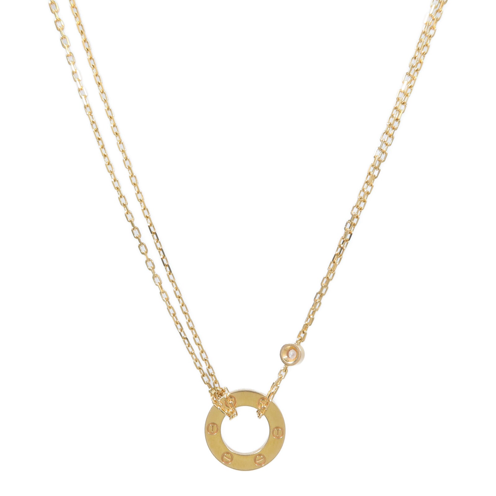 CARTIER 18K玫瑰金Love Necklace項鍊