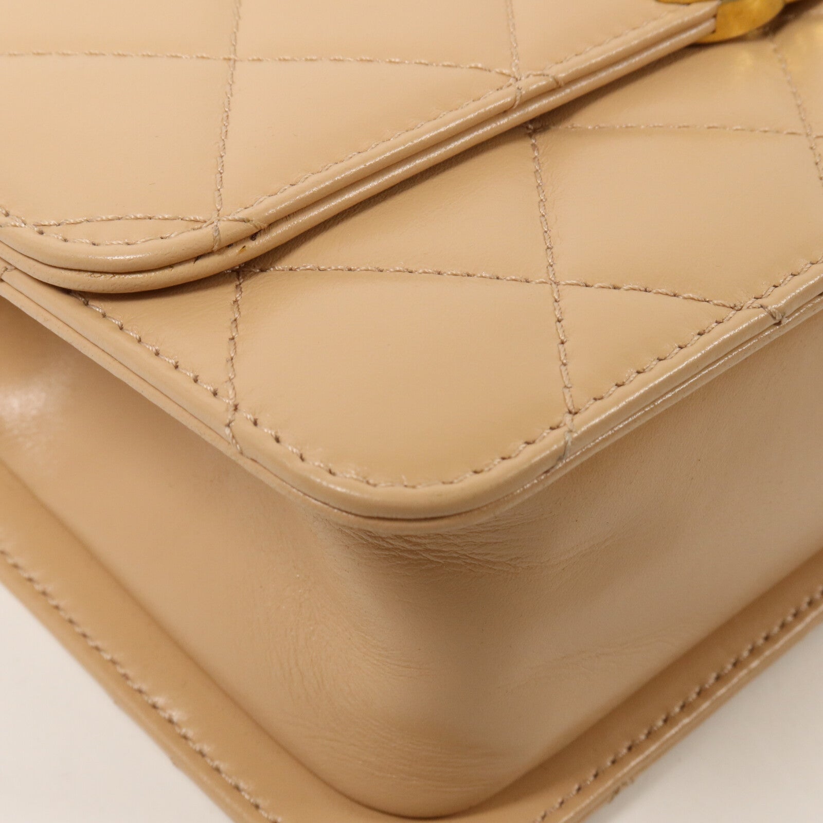 CHANEL 牛皮皮革Mini Flap Bag鏈帶肩背袋