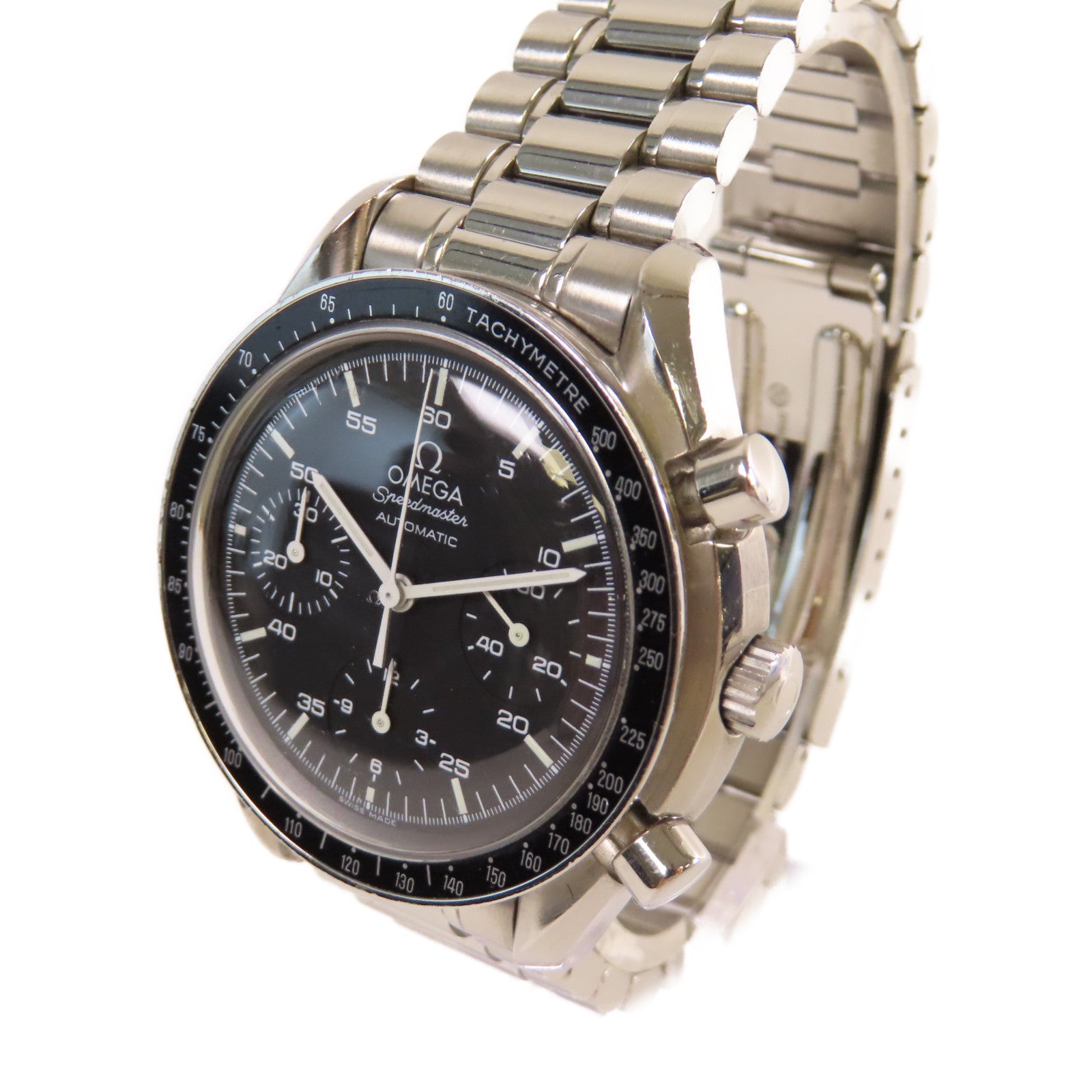 OMEGA Speedmaster Watch不鏽鋼自動機芯手錶黑色/銀色