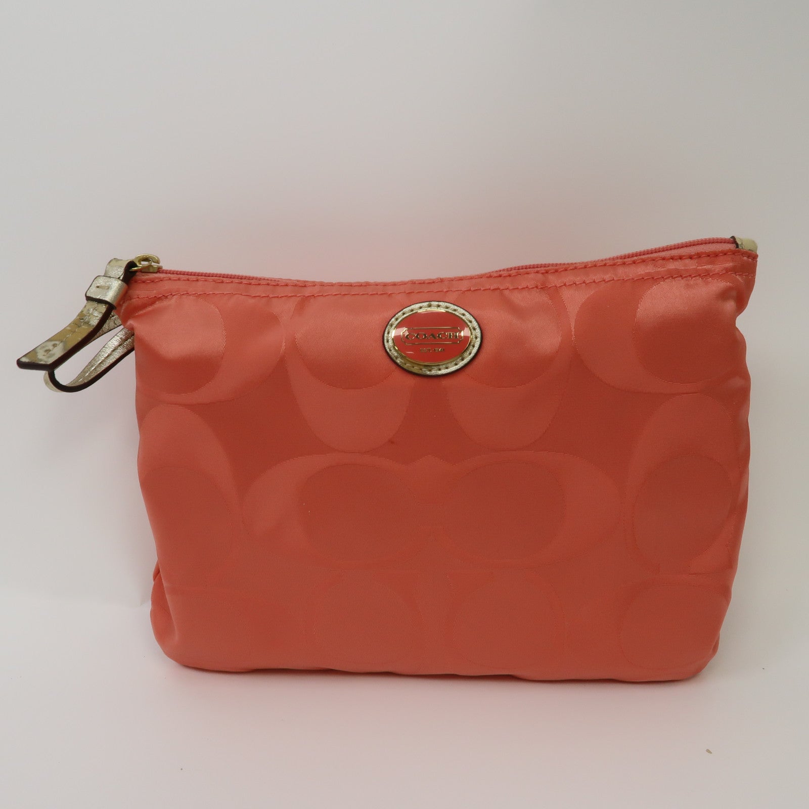 COACH 【激減優惠】尼龍Tote Bag金扣手挽袋粉紅色
