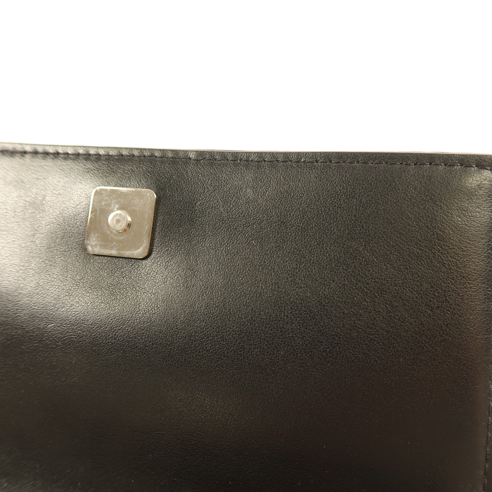 FENDI SHW Shiny Nappa Trapuntata Potom Wallet On Chain 8M0346 Calfskin Black