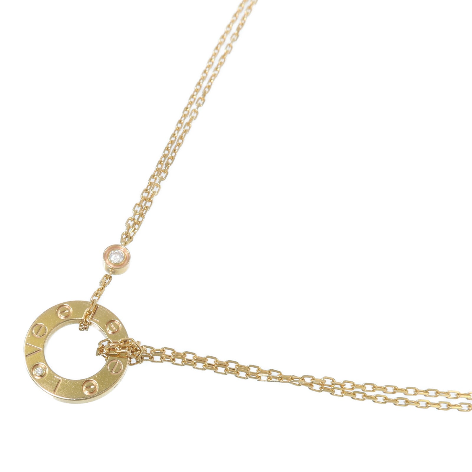 CARTIER 18K玫瑰金Love Necklace項鍊