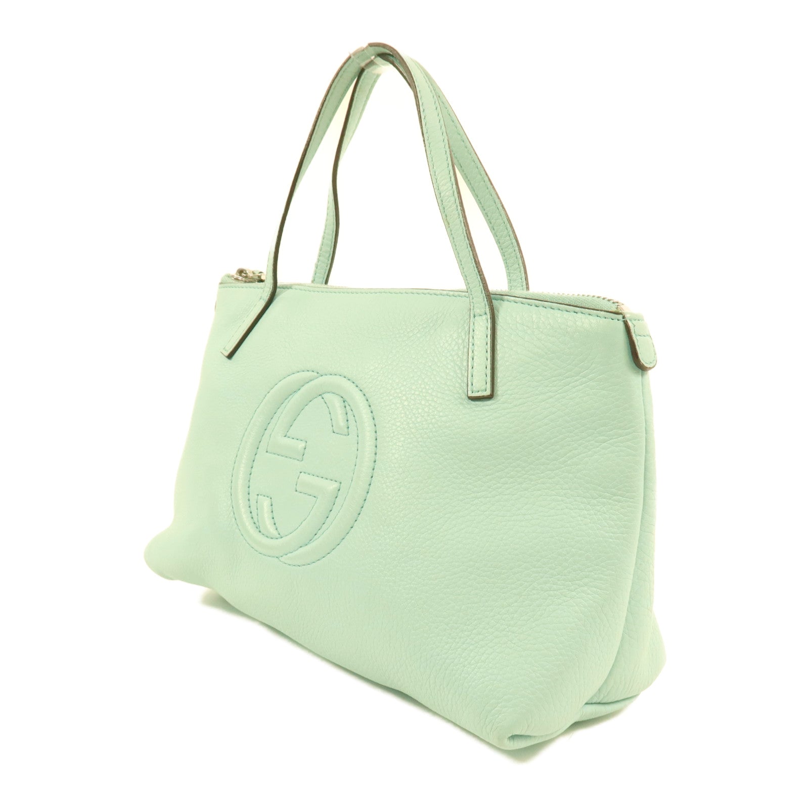 GUCCI 牛皮皮革Hand Bag銀扣手挽袋