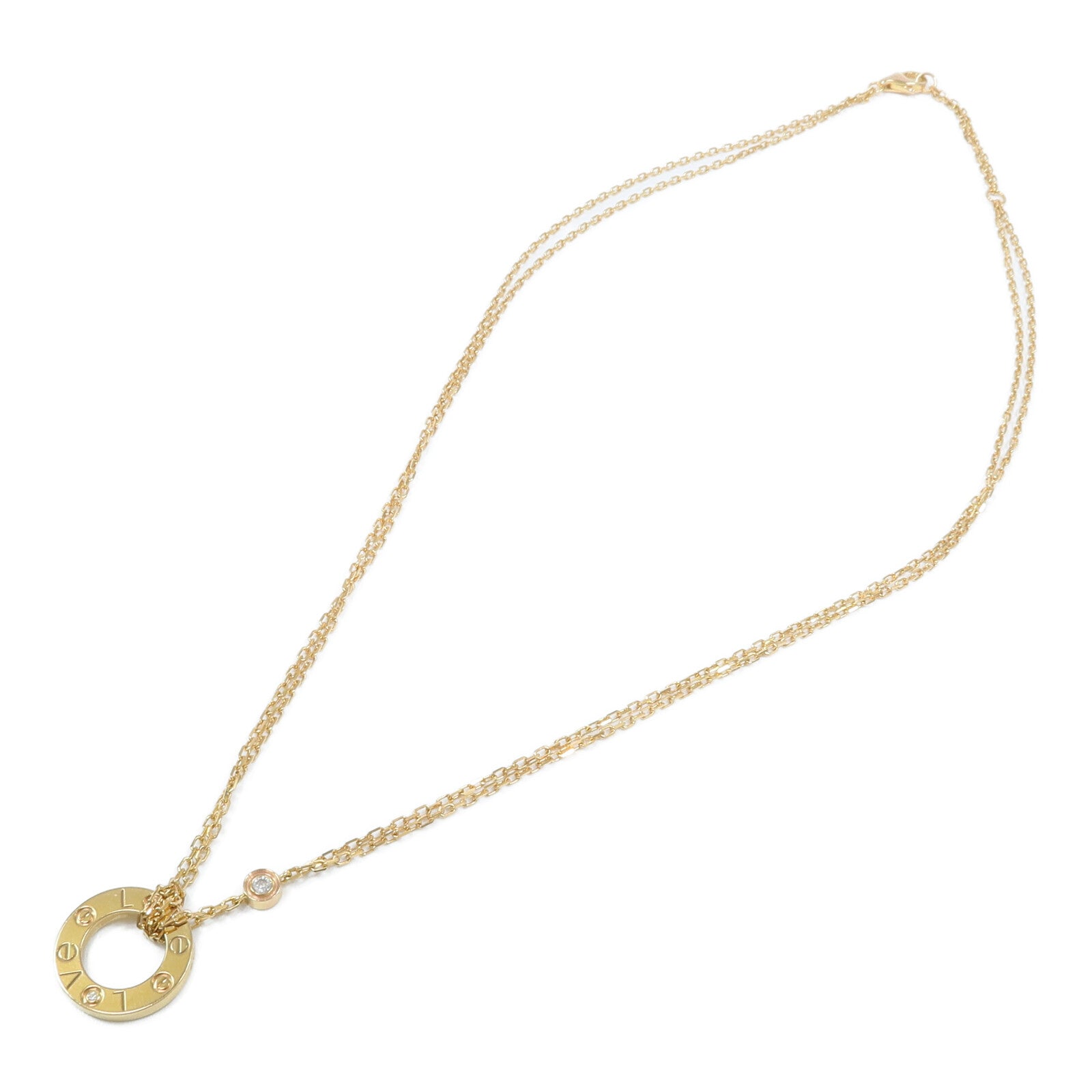 CARTIER 18K玫瑰金Love Necklace項鍊