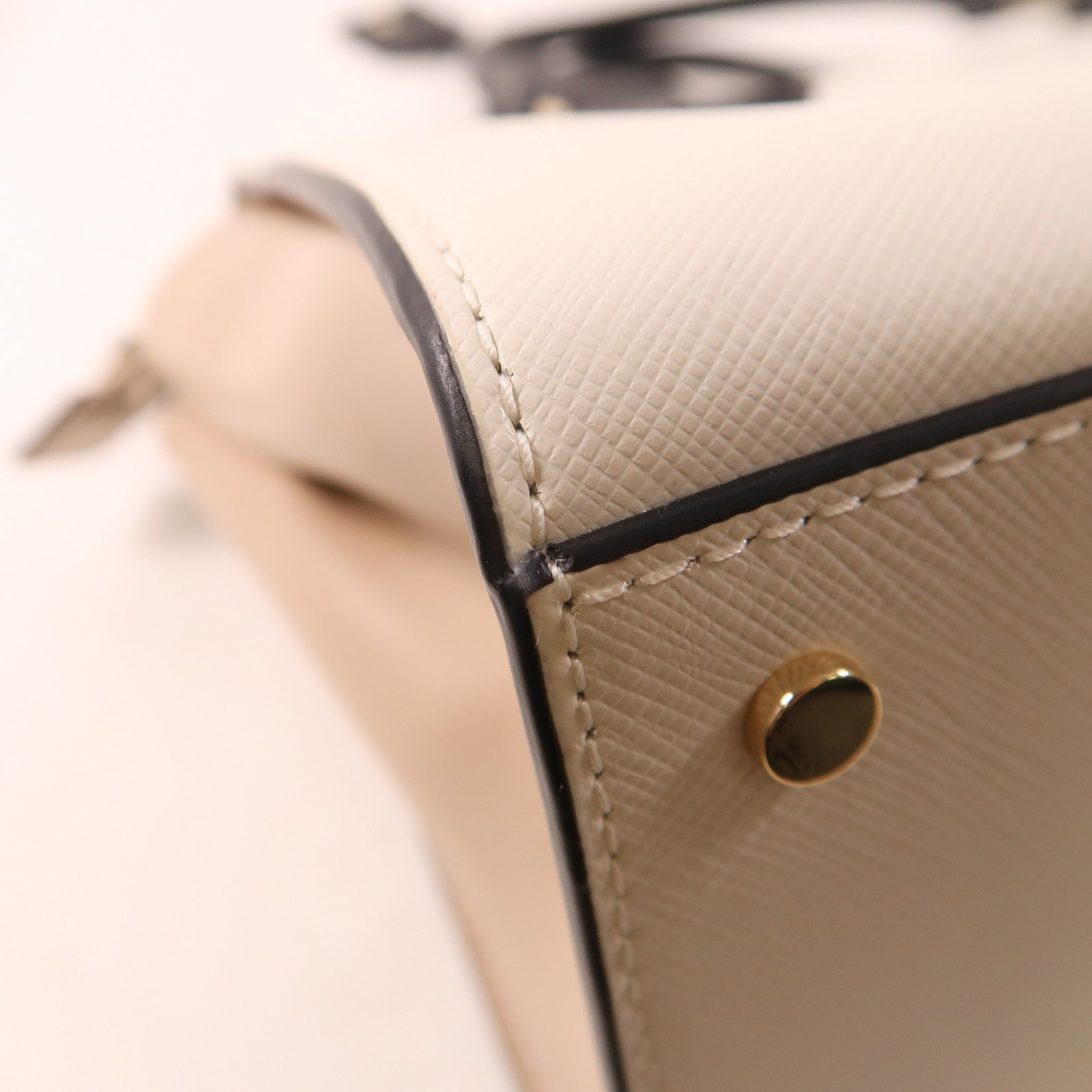 Kate Spade 【激減優惠】牛皮皮革2 Way Shoulder金扣手挽肩背兩用袋白色/米色