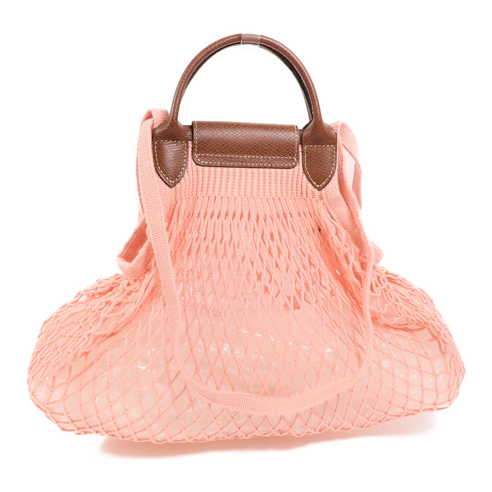 Longchamp 針織布料Le Pliage Filet手挽肩背兩用袋