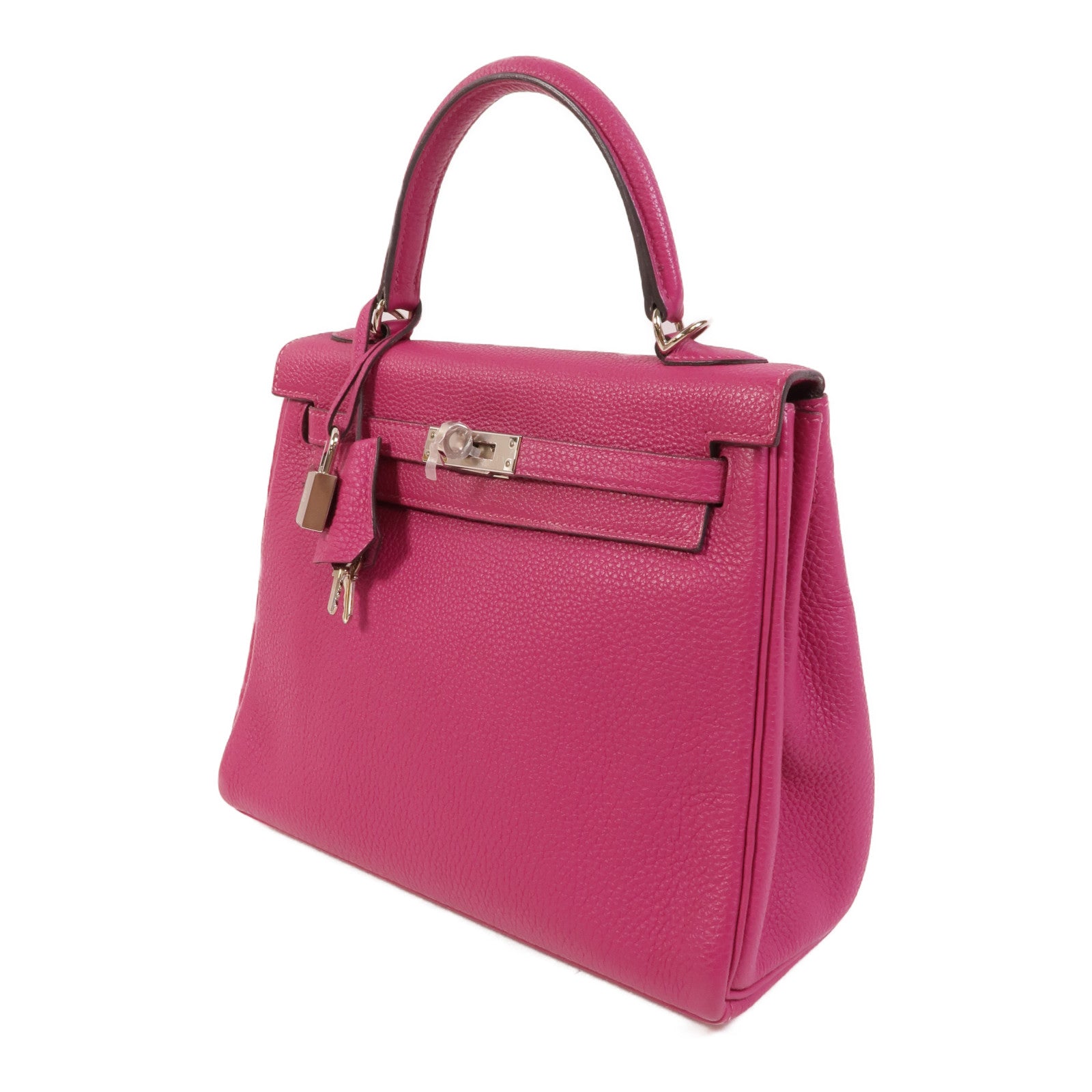 HERMES Togo皮革Kelly 25手挽肩背兩用袋Rose Pourpre