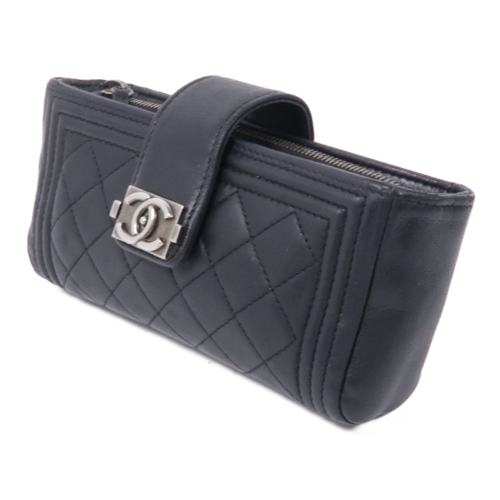 CHANEL 羊皮皮革Boy Clutch Bag手拿包