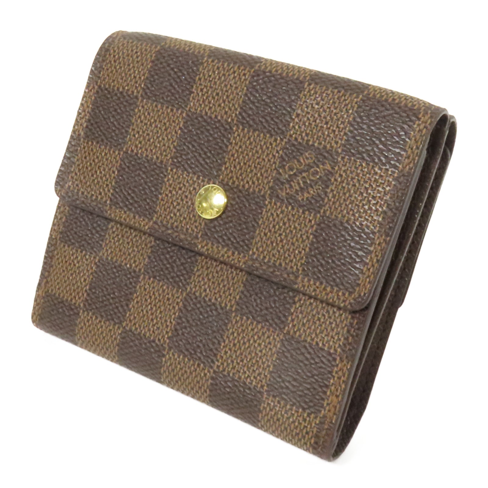 LOUIS VUITTON Damier Portefeuille Elise Wallet金扣錢包