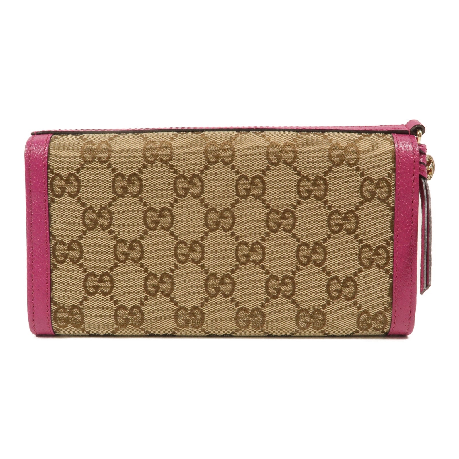 GUCCI 帆布/牛皮皮革Long Wallet長錢包