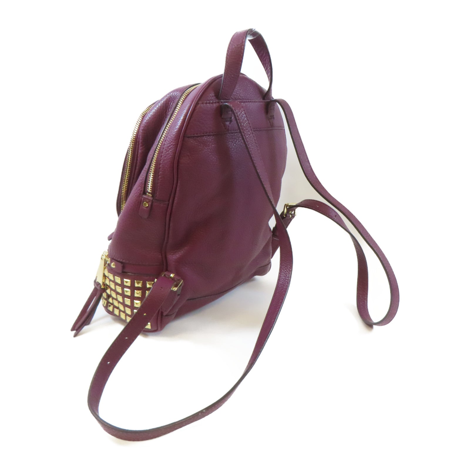 Michael Kors 【激減優惠】牛皮皮革Backpack金扣背包紫色