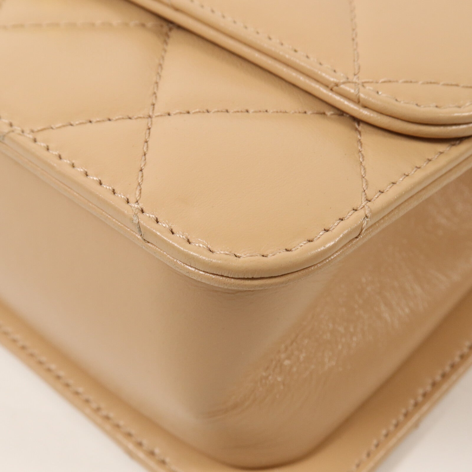 CHANEL 牛皮皮革Mini Flap Bag鏈帶肩背袋
