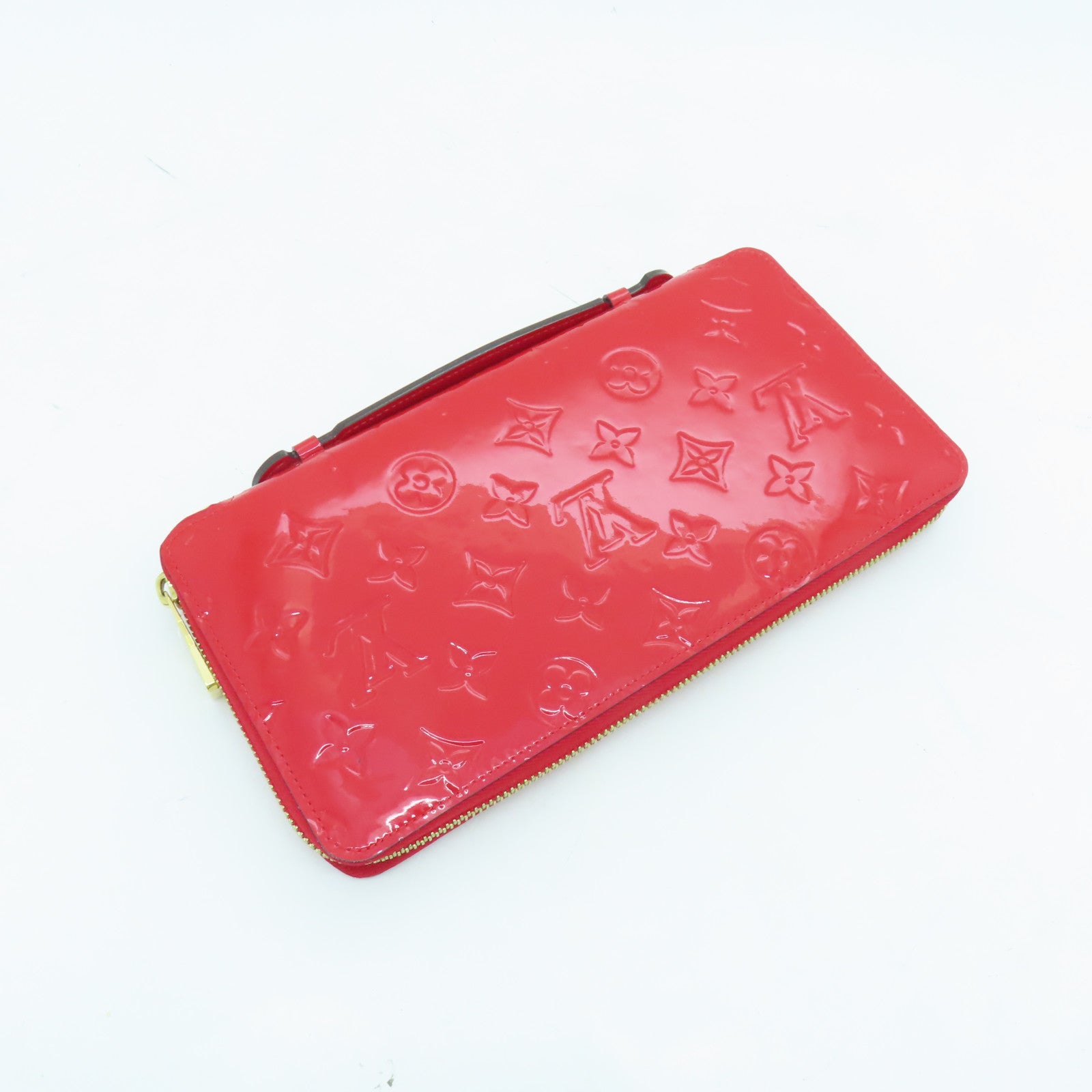 LOUIS VUITTON 【激減優惠】Vernis Daily Organizer Wallet金扣長錢包紅色