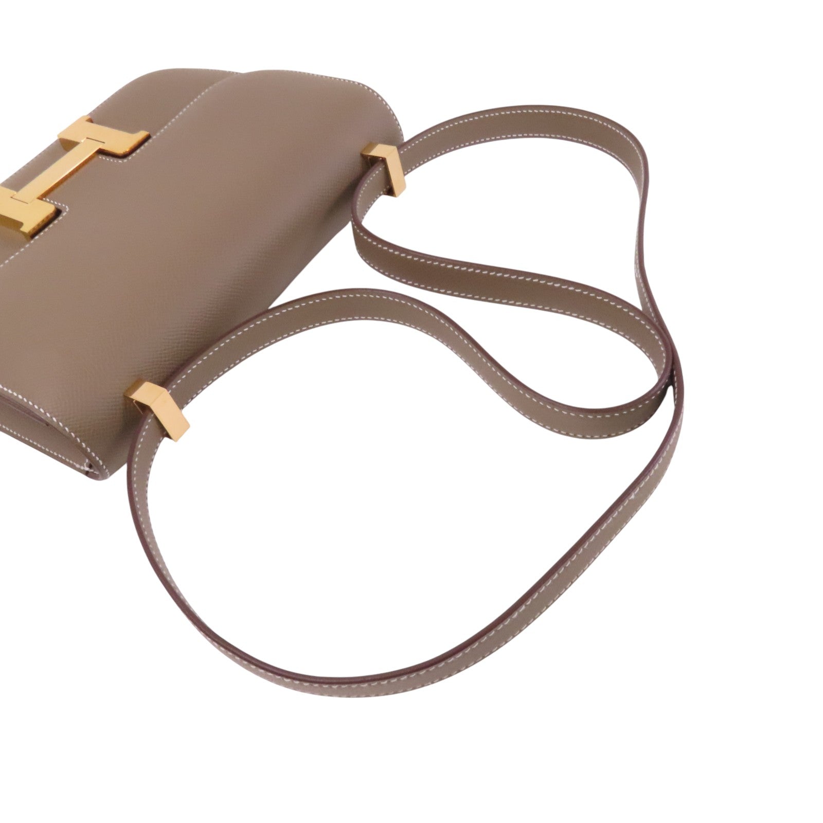 HERMES Epsom皮革Constance 24金扣肩背袋