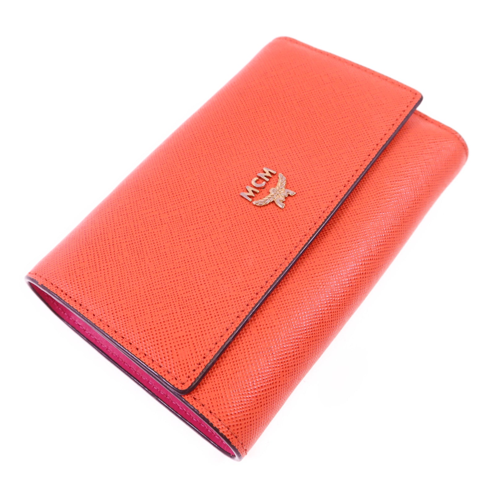 MCM 牛皮皮革Long Wallet金扣長錢包