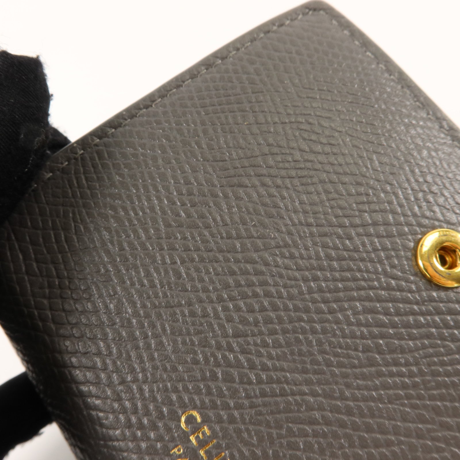 CELINE 牛皮皮革Small Strap Wallet金扣錢包